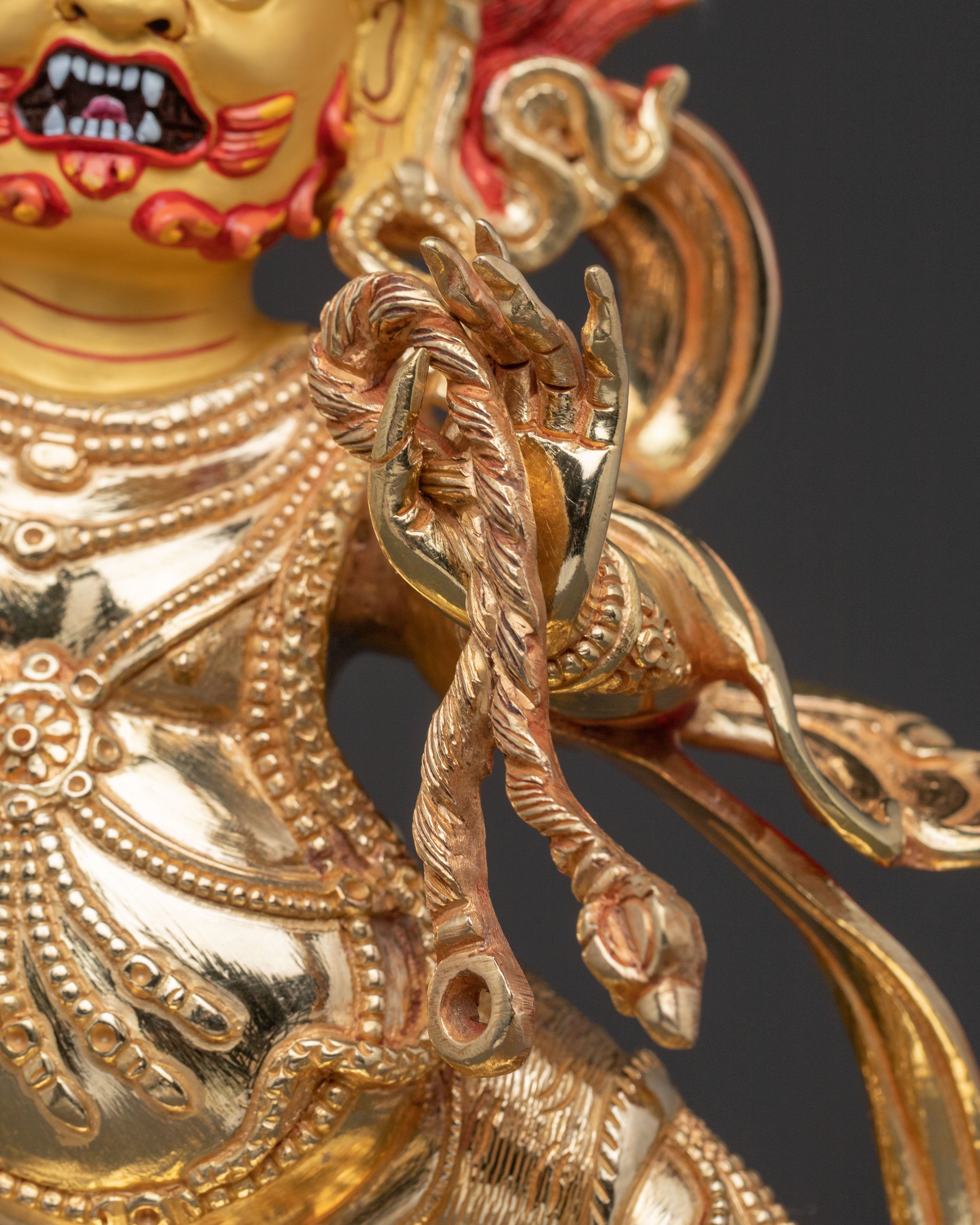Vajrapani: Hand-Gilded Copper Statue