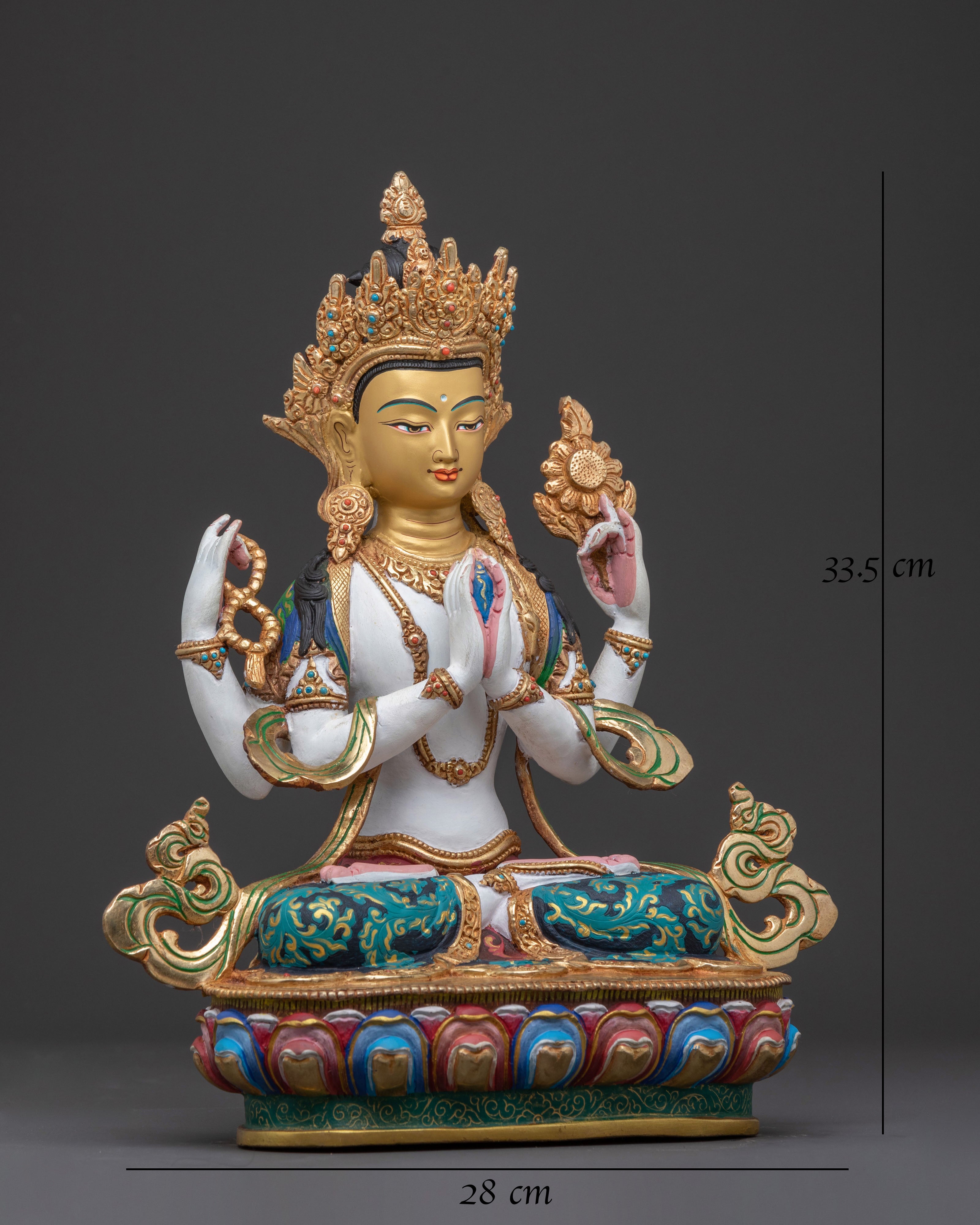 Handcrafted Chenrezig Statue | Spiritual Icon