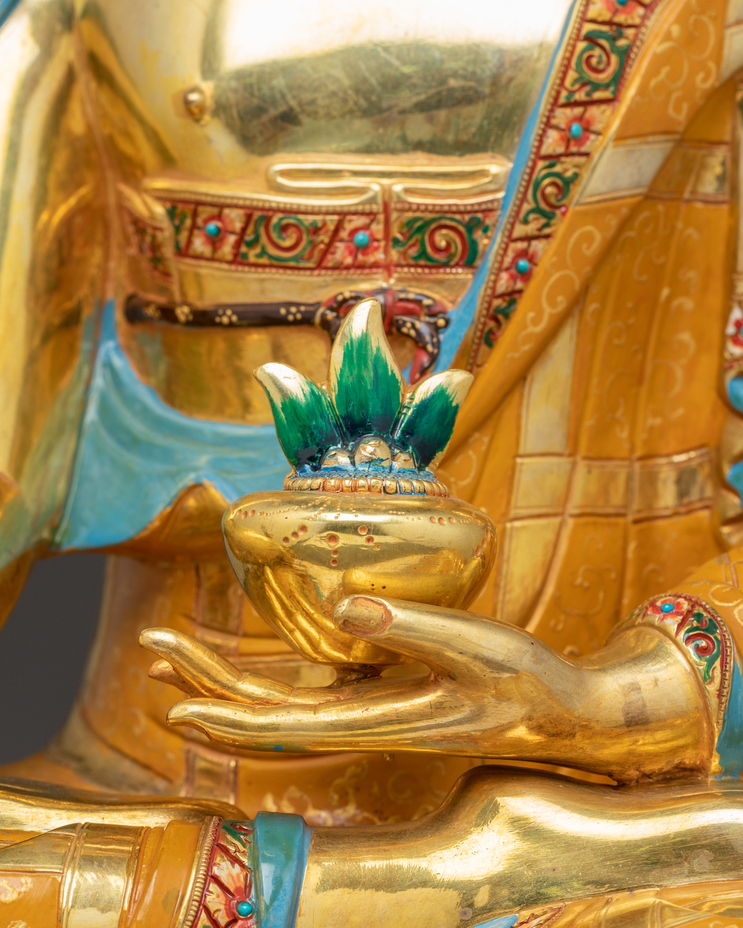 Golden Healing Statue of Medicine Buddha | Divine Healer