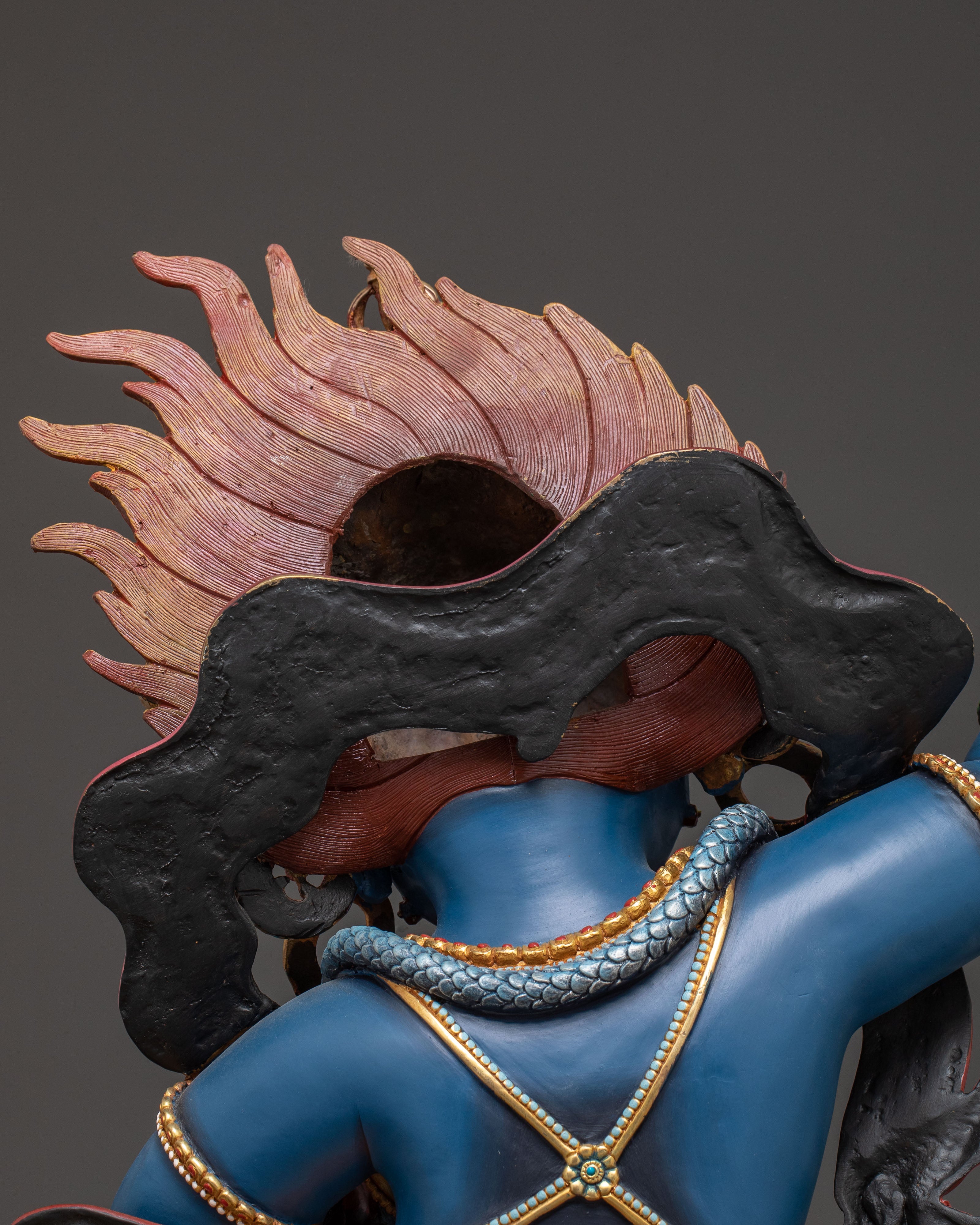 Golden Vajrapani Blessing Statue: Gilded Majesty from Nepal