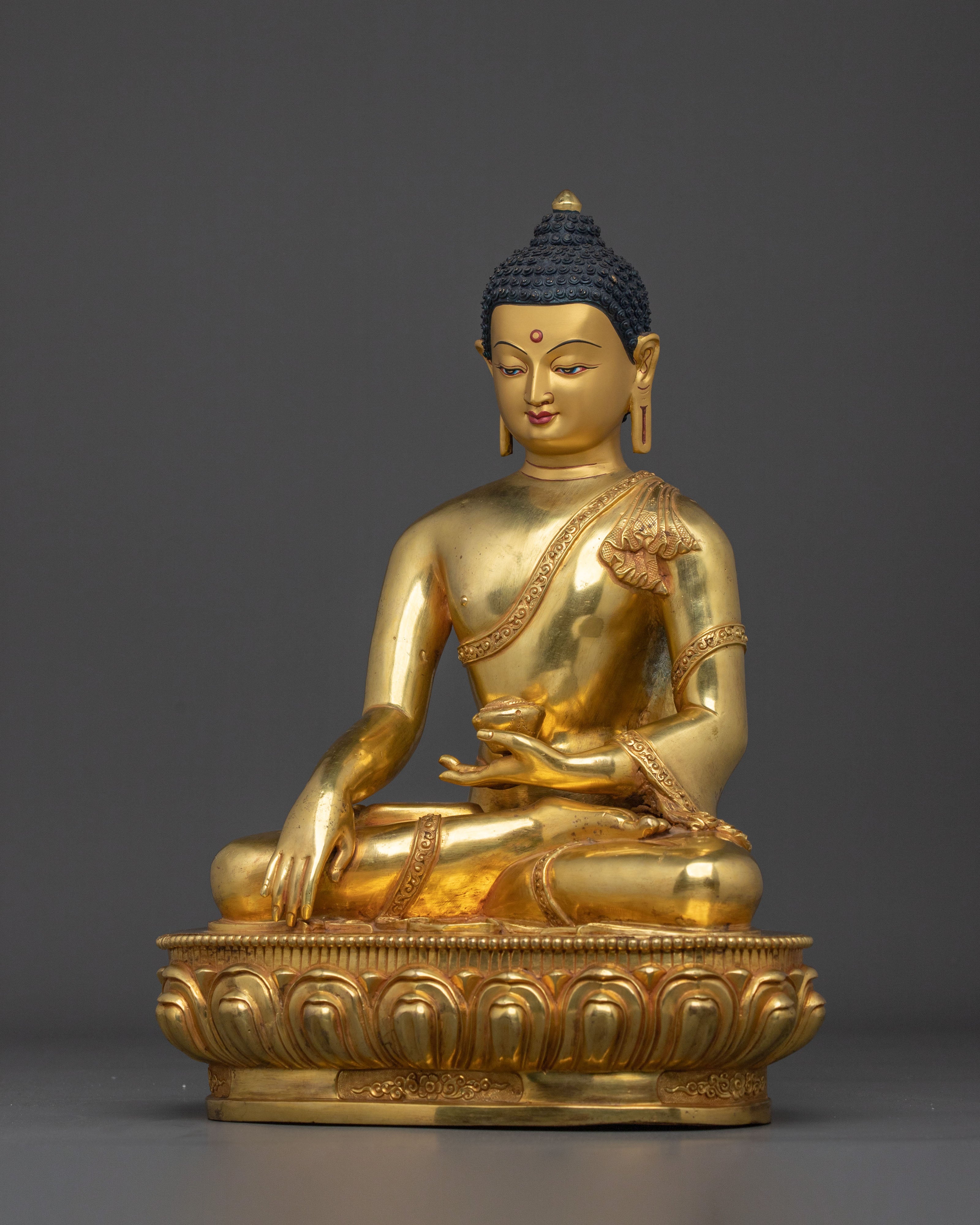 Buddhist Ritual Shakyamuni Buddha Statue | Traditional Altar Decor Statue