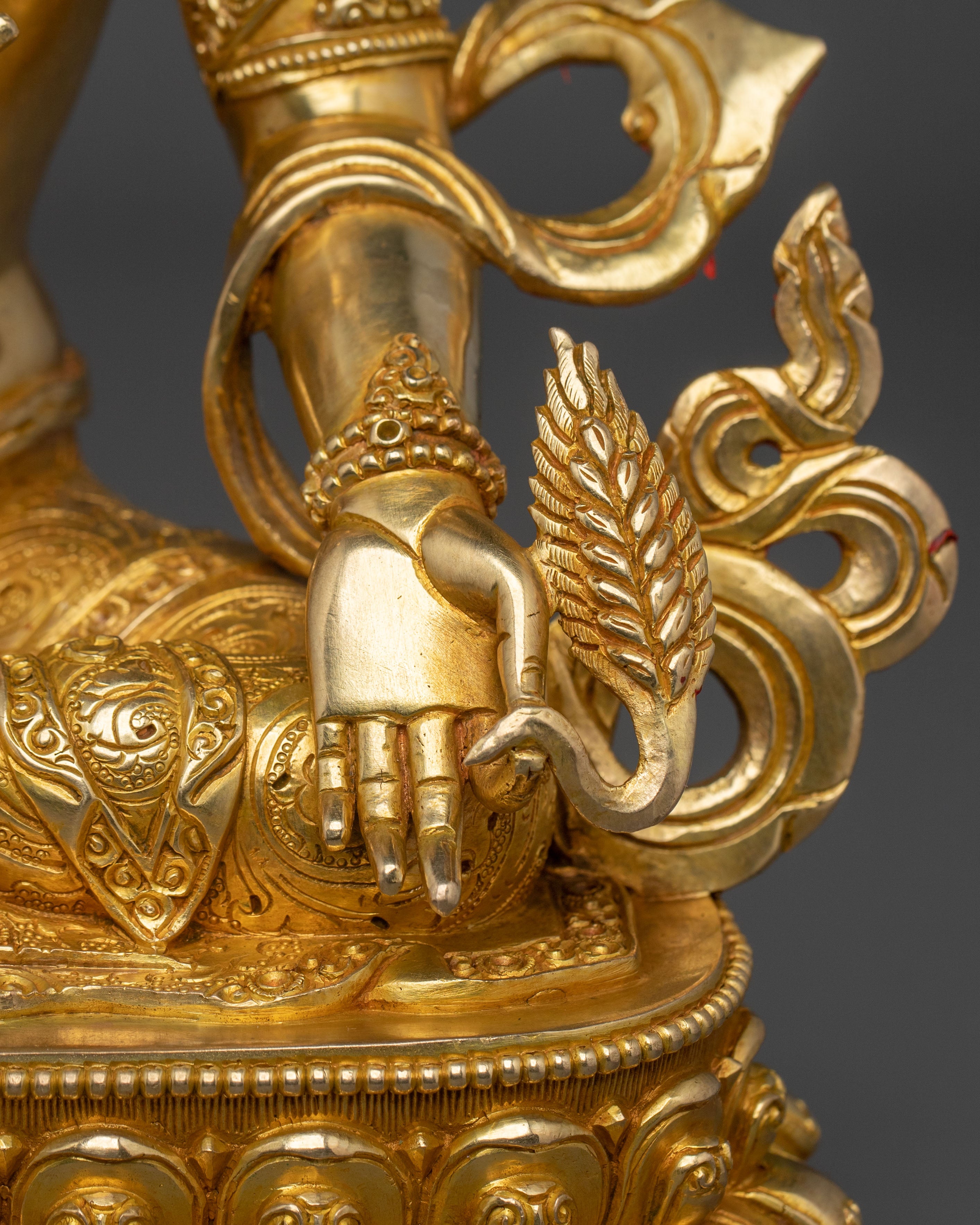 Kistigarbha 24K Gold Gilded Statue | Tibetan Buddhist Sacred Sculpture