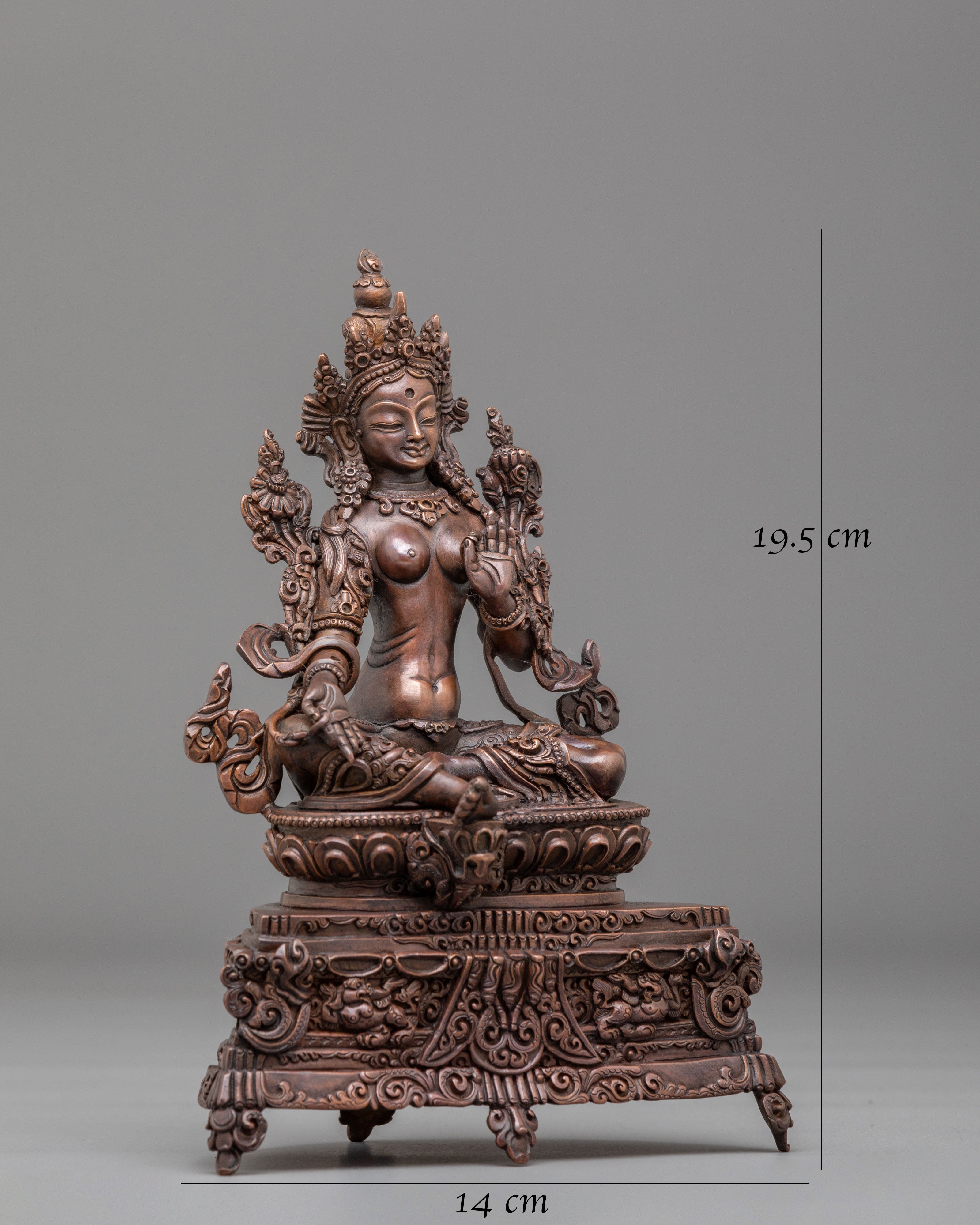 Green Tara Statue | Tibetan Buddhist Goddess Sculpture