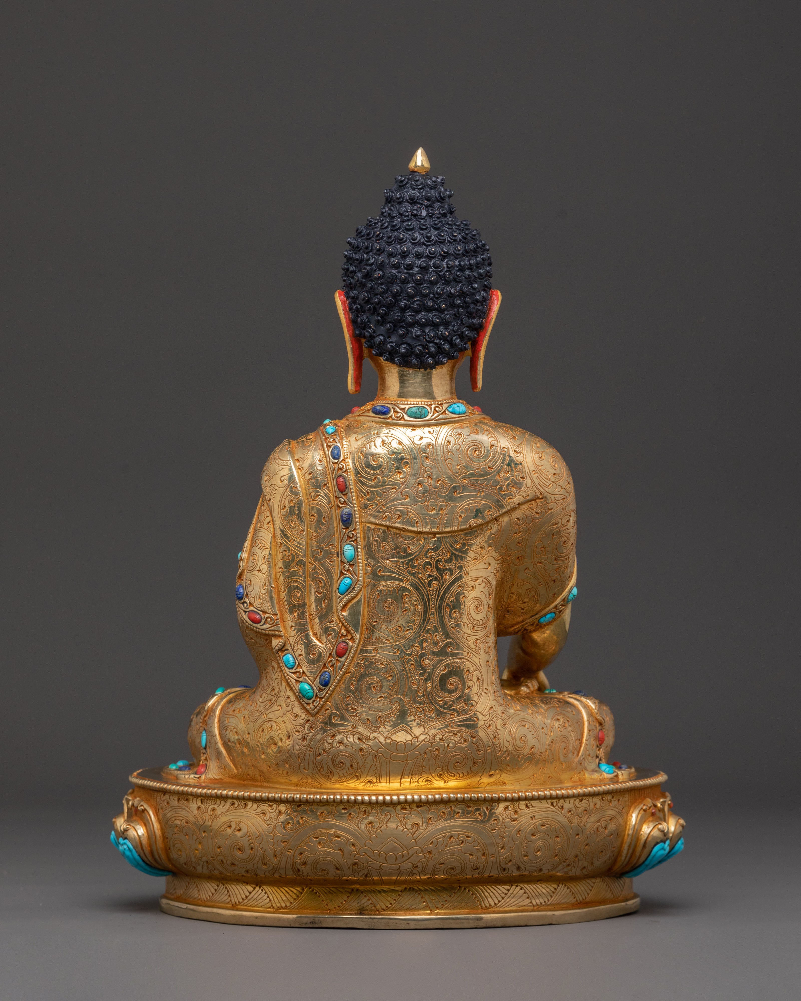 24k Gold Plated Shakyamuni Buddha Statue