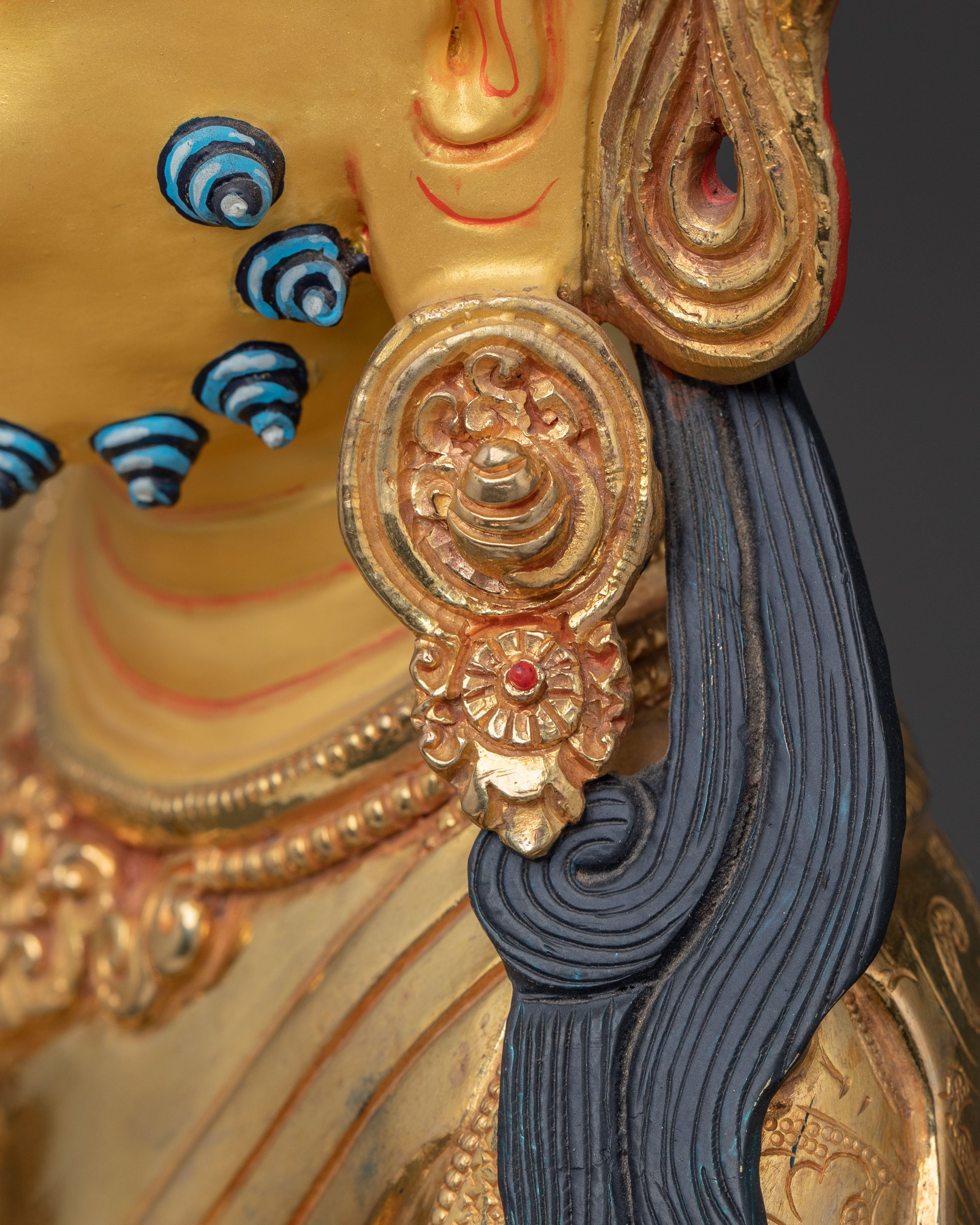 Handcrafted Dzambhala Golden Statue | Spiritual Decor