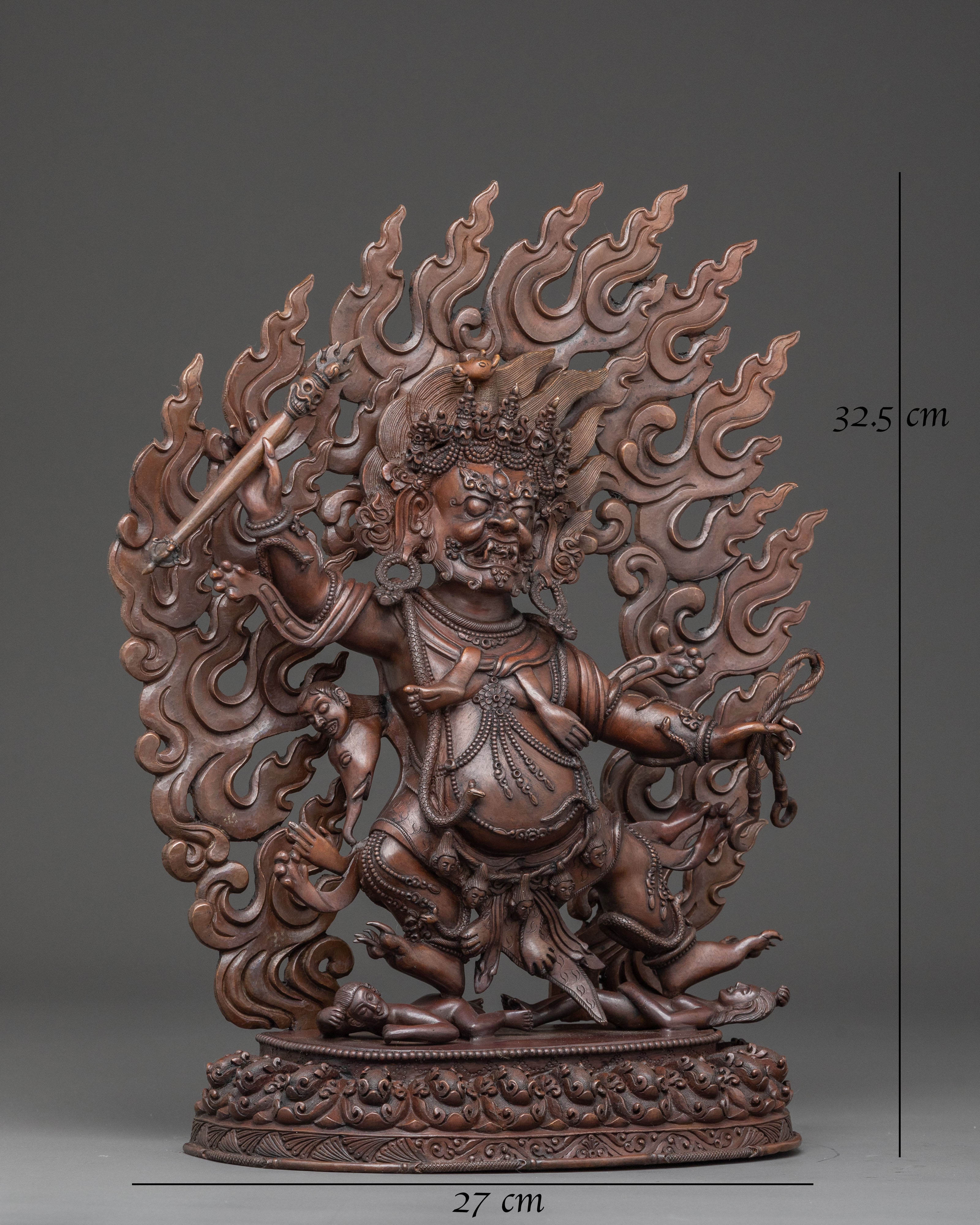 DandaPani Copper Statue - Oxidized Finish
