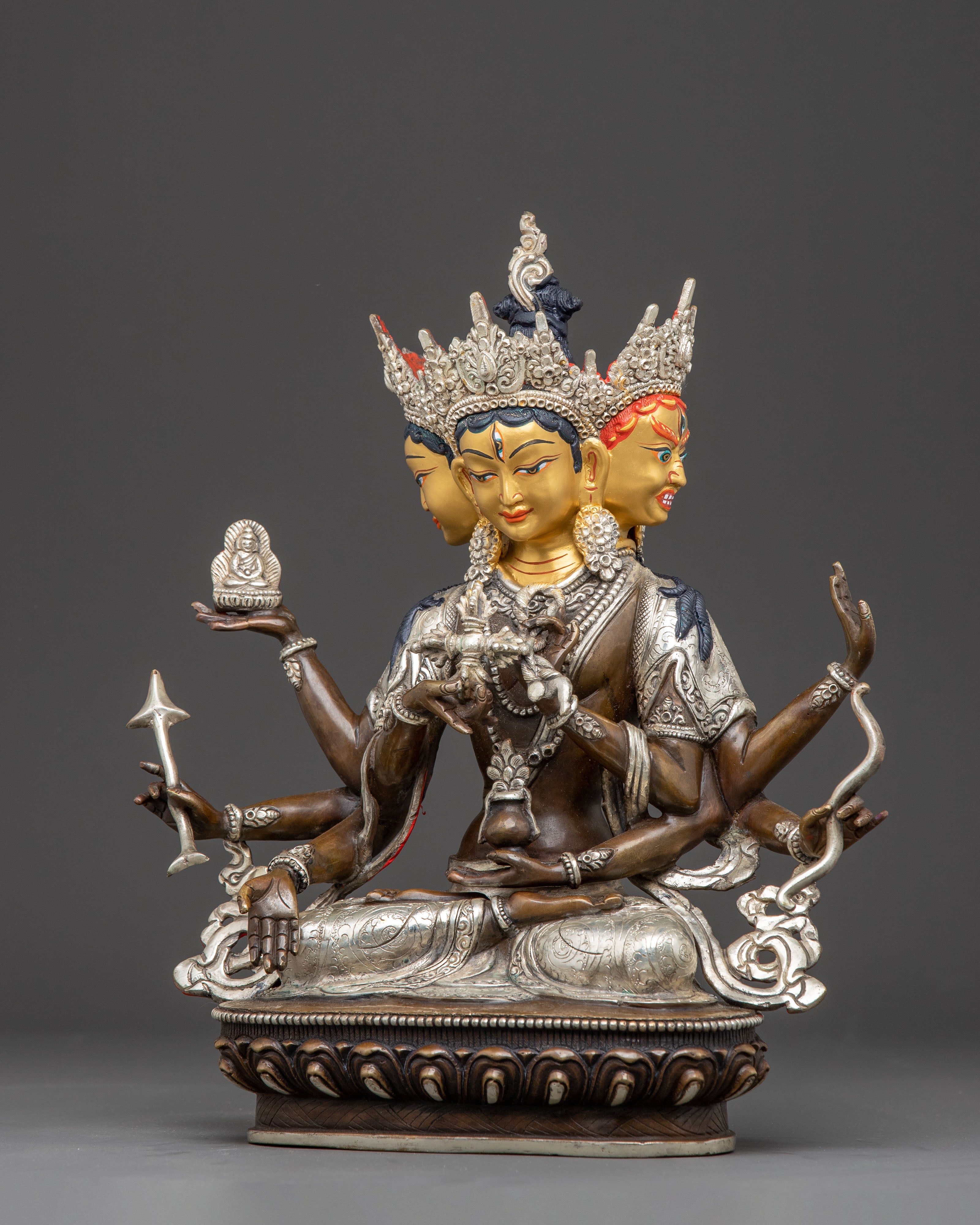 Traditional Namgyalma Oxidized Copper Body Statue