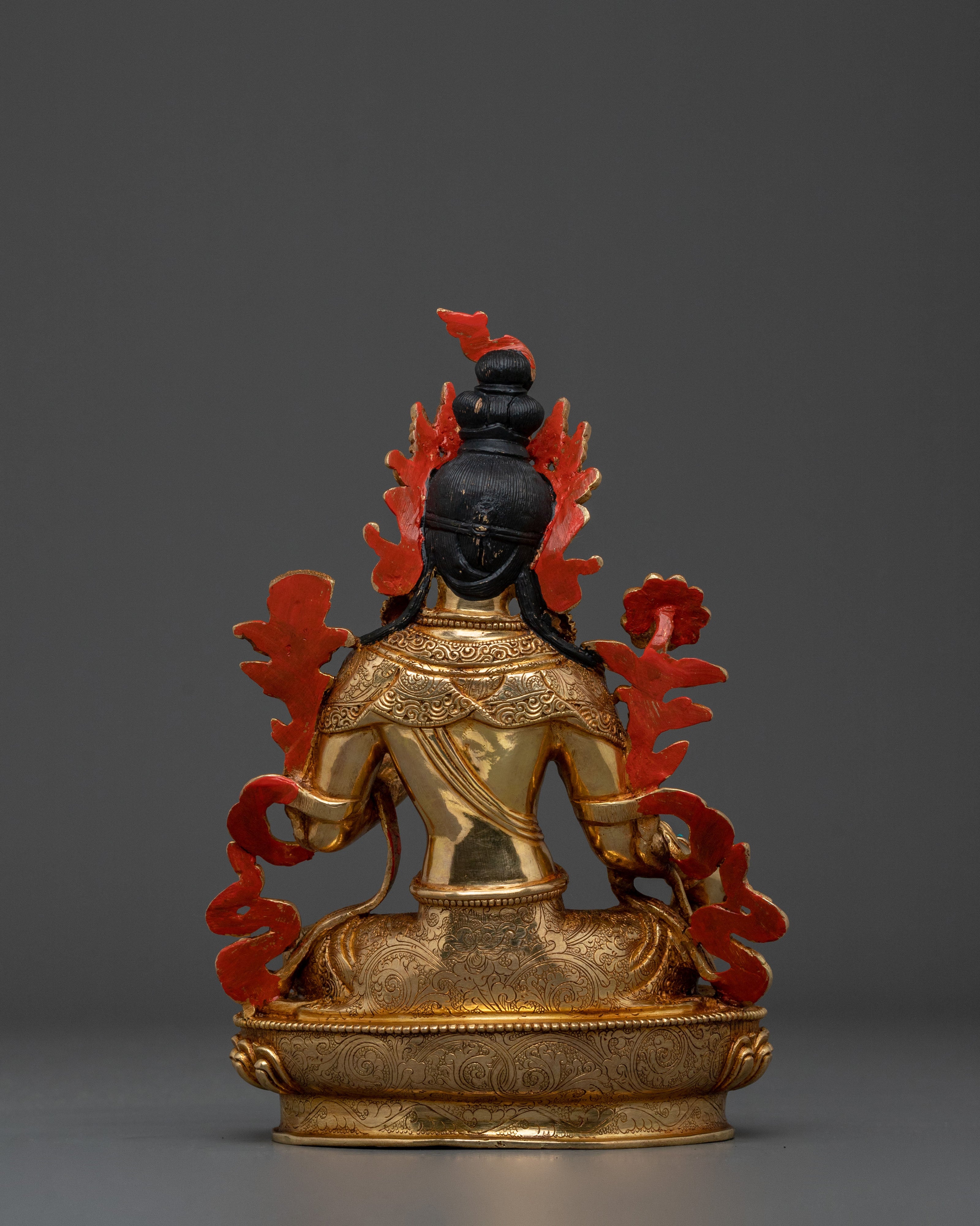 Green Tara Statue | Handcrafted 24K Gold Gilded