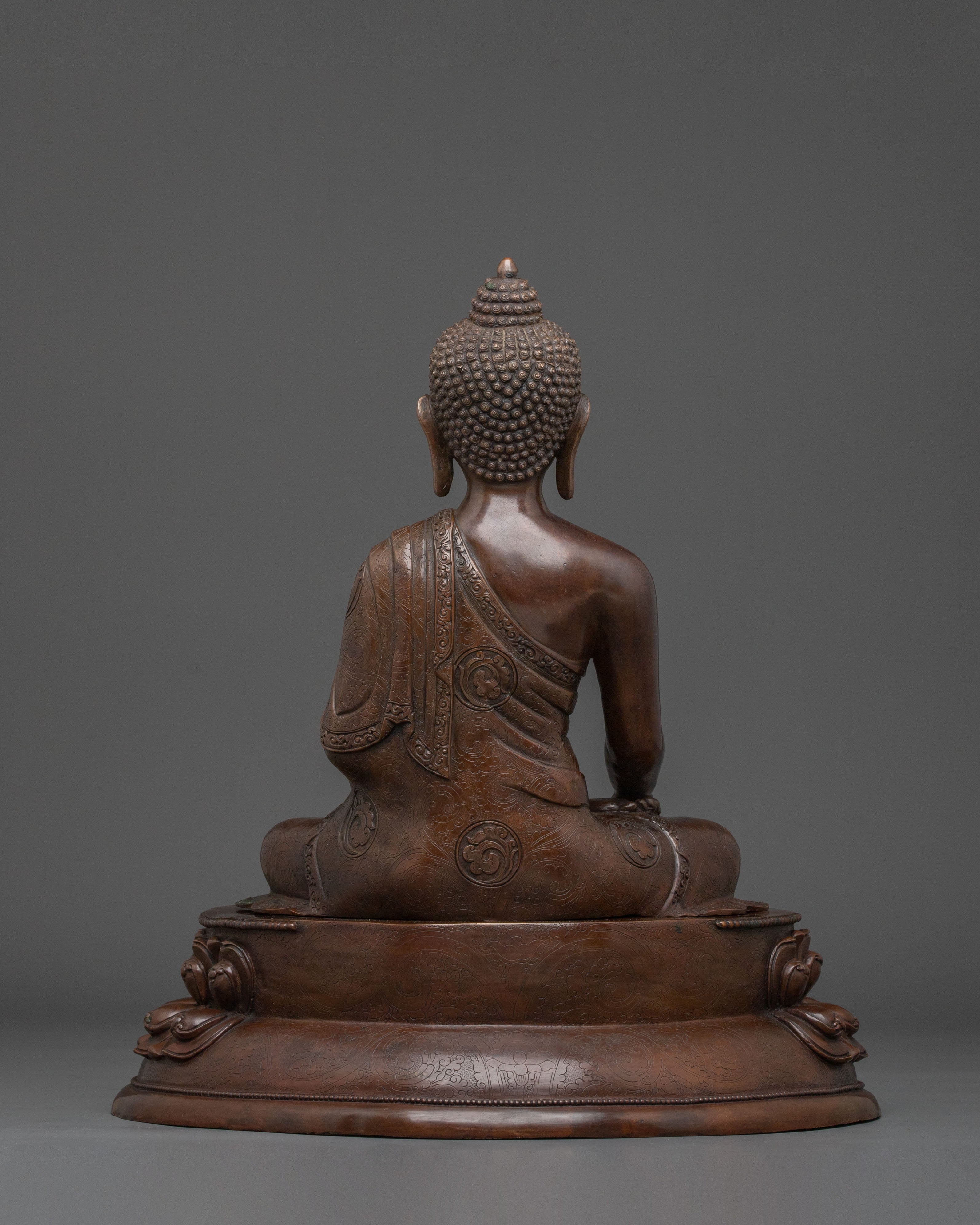 Shakyamuni Buddha Statue | Oxidized Copper Figurine