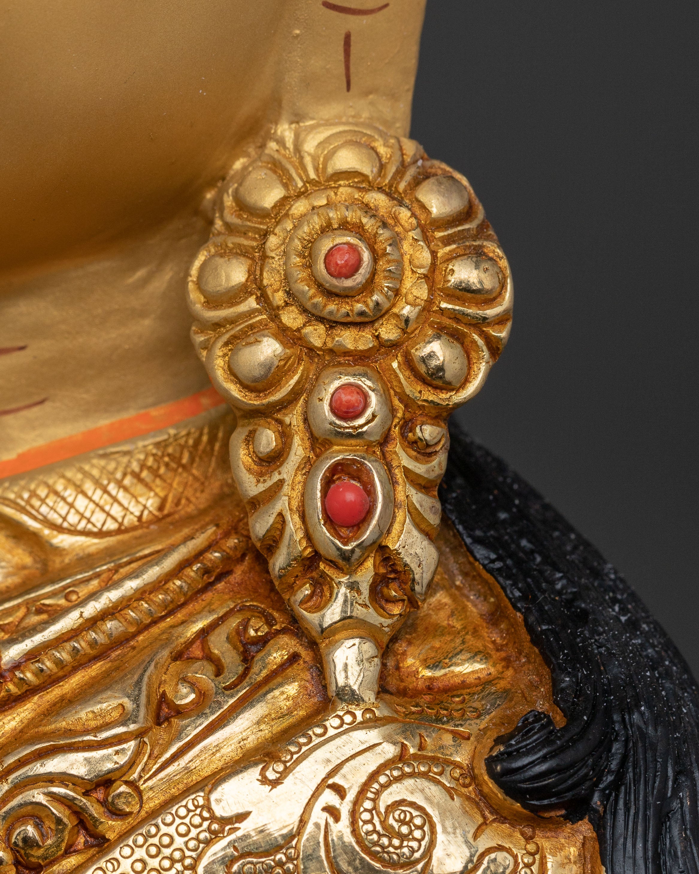 Guru Rinpoche Statue: 24K Gold Gilded Tantric Master