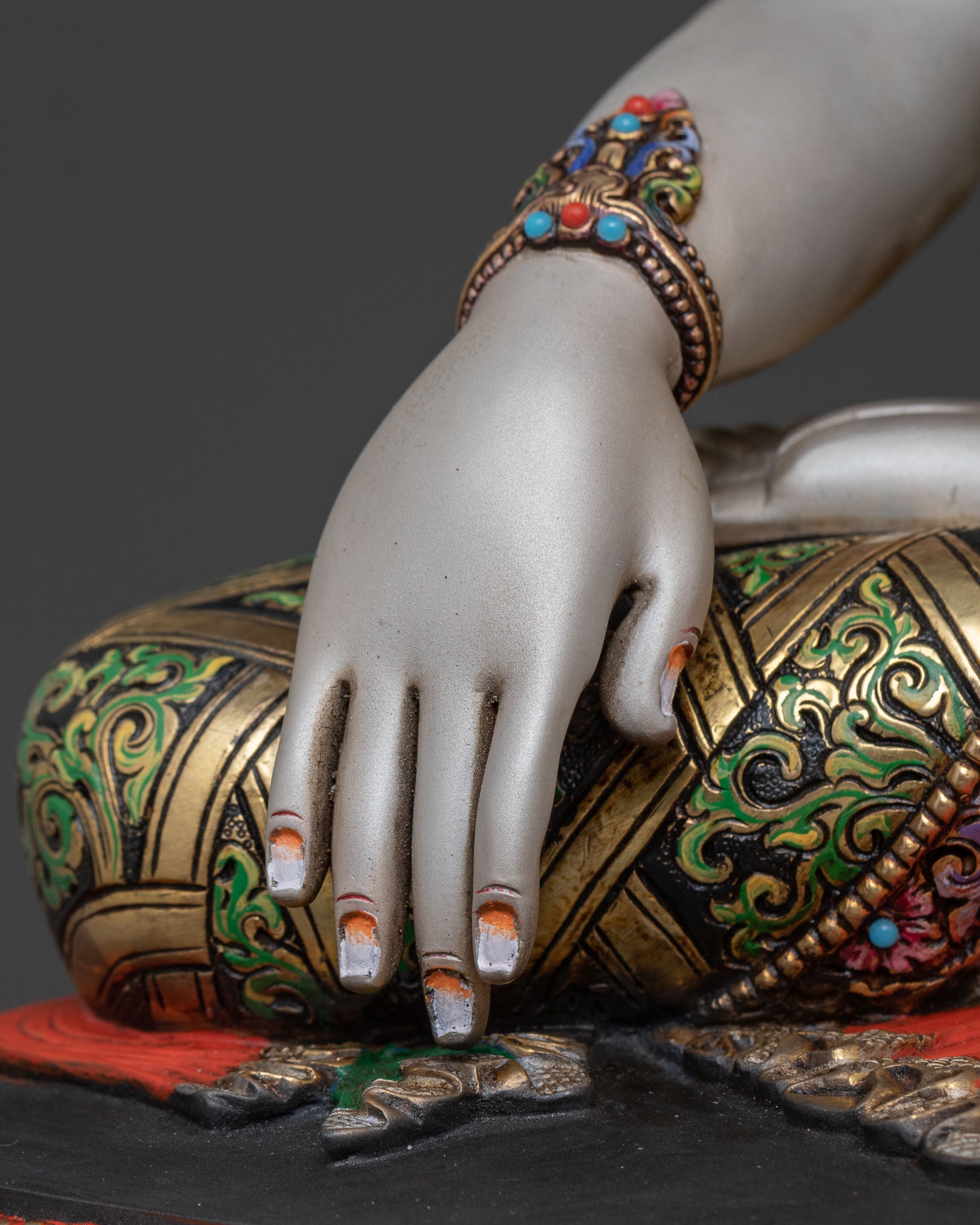 Crown Shakyamuni Buddha Royal Statue | Altar Decor