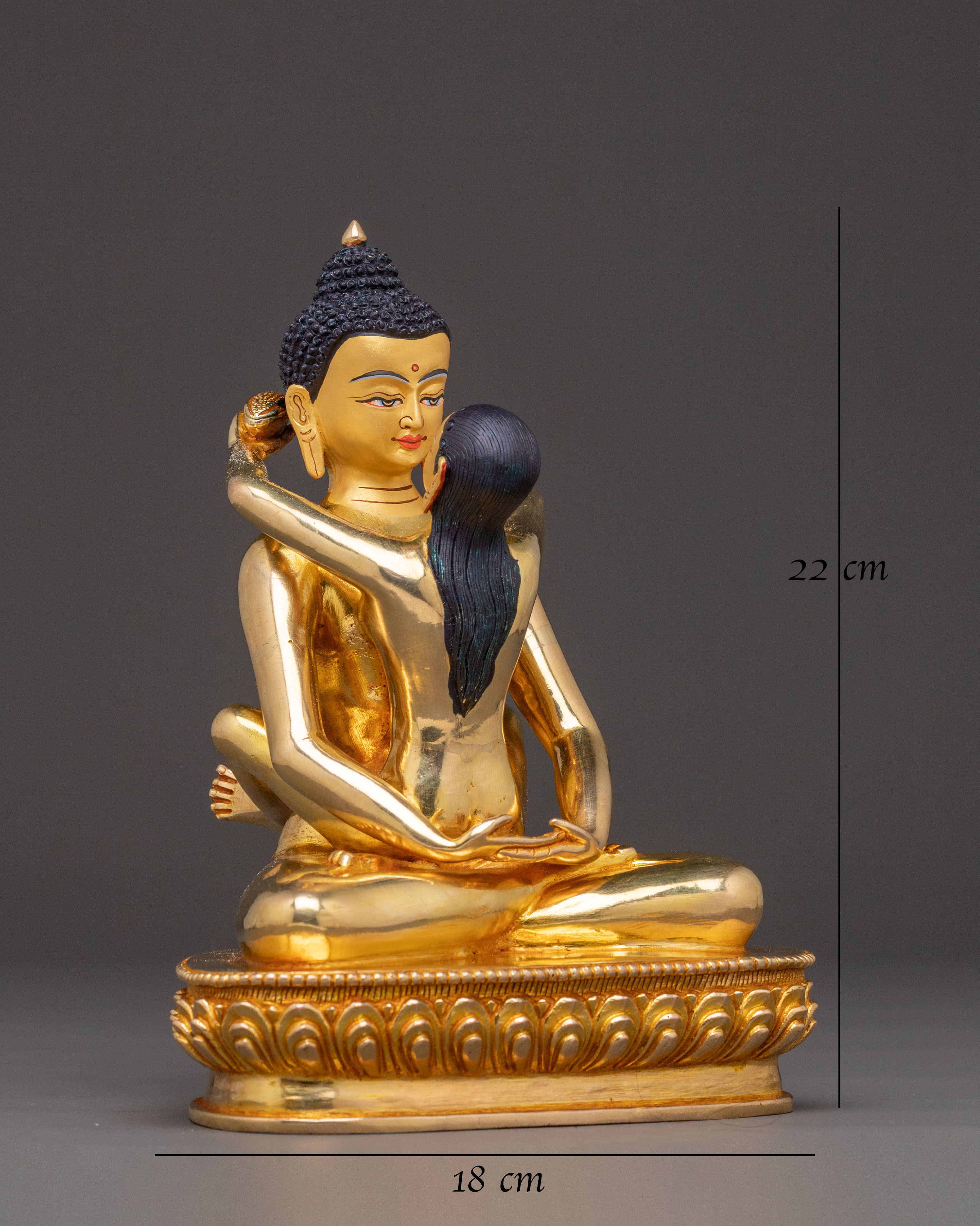 Samantabhadra Consort Sacred Statue – 24K Gilded Copper