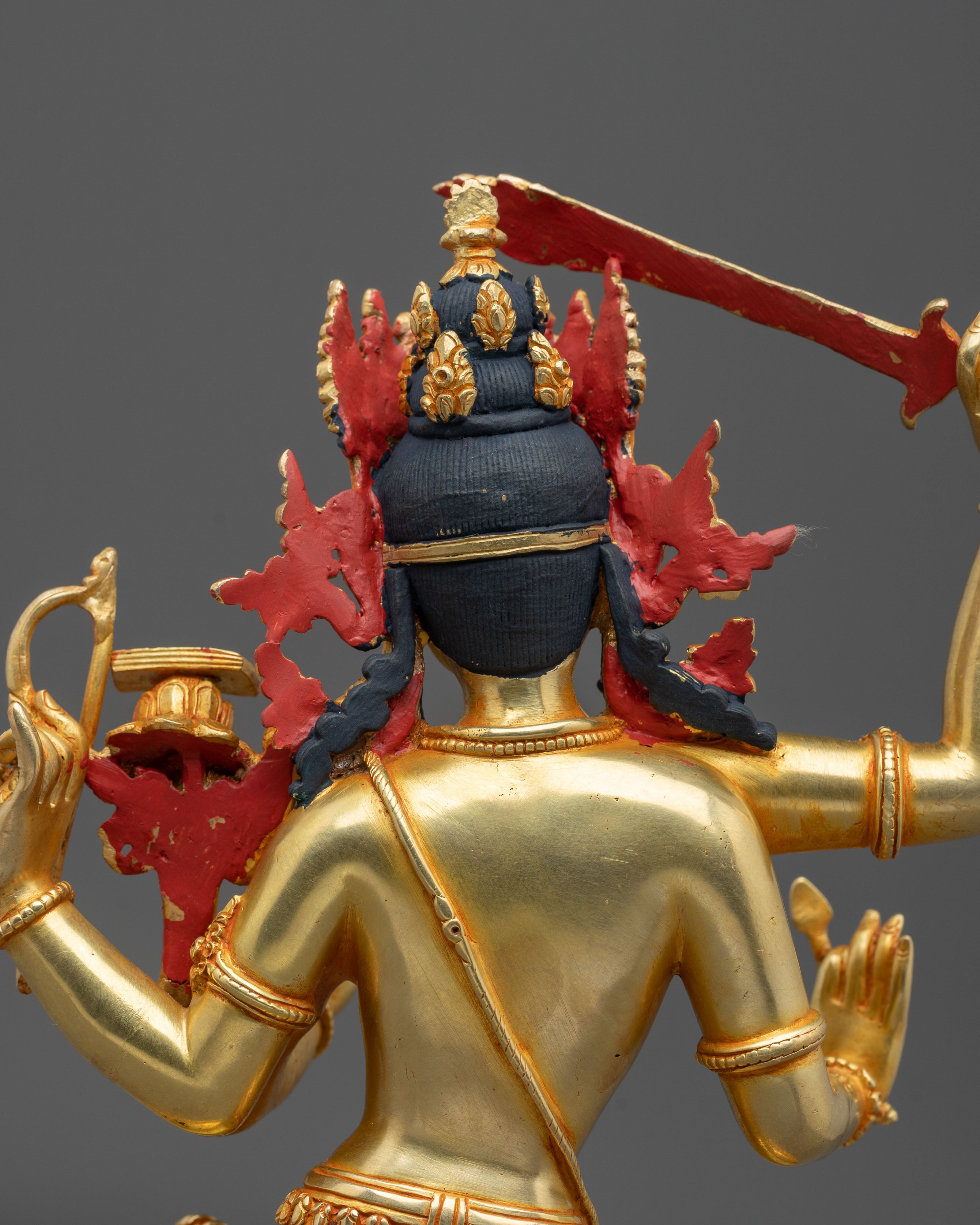 Maha Manjushri Flaming Sword Statue | Symbol of Transcendent Wisdom