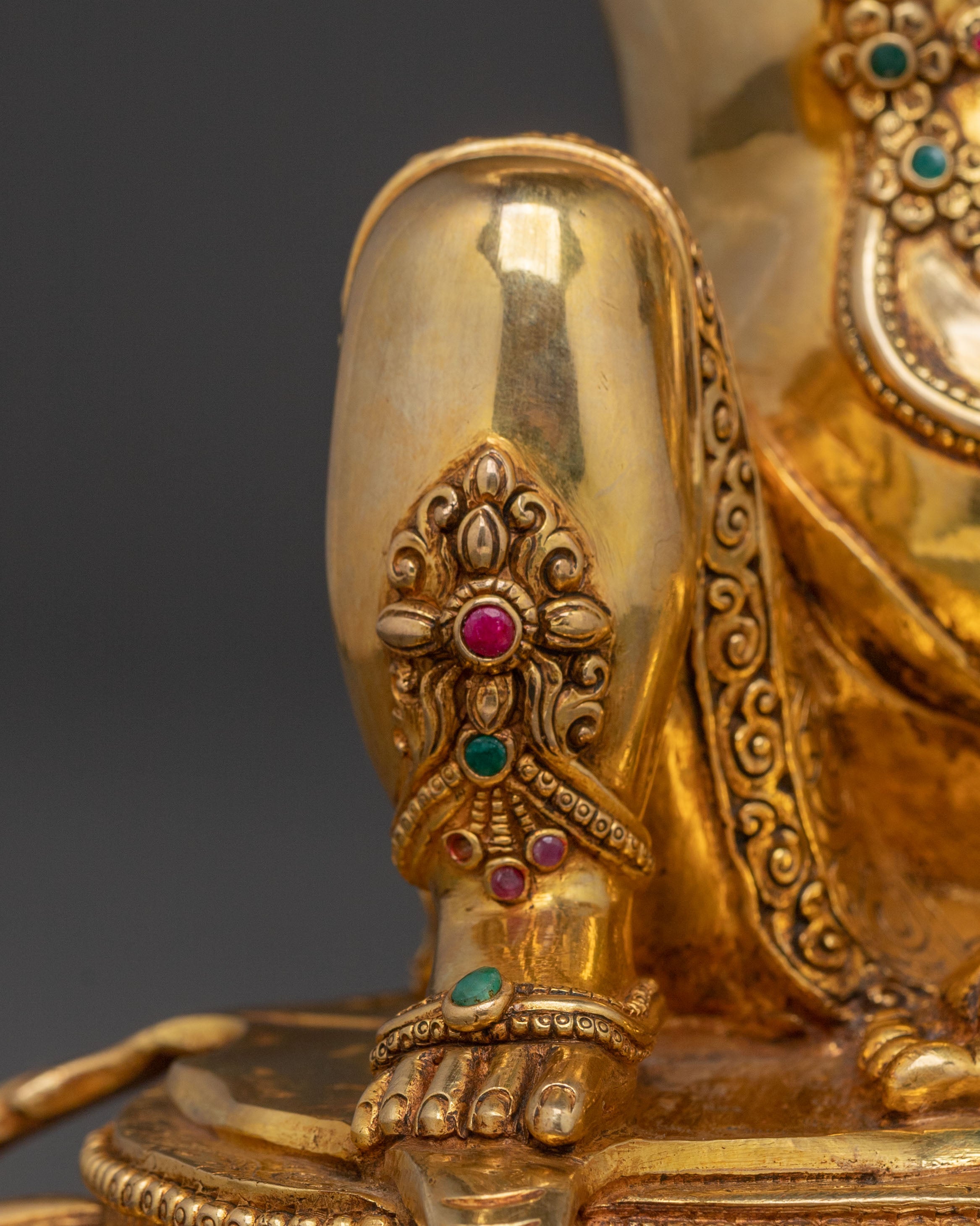 Virupa Golden Statue: Radiant Mahasiddha Sculpture