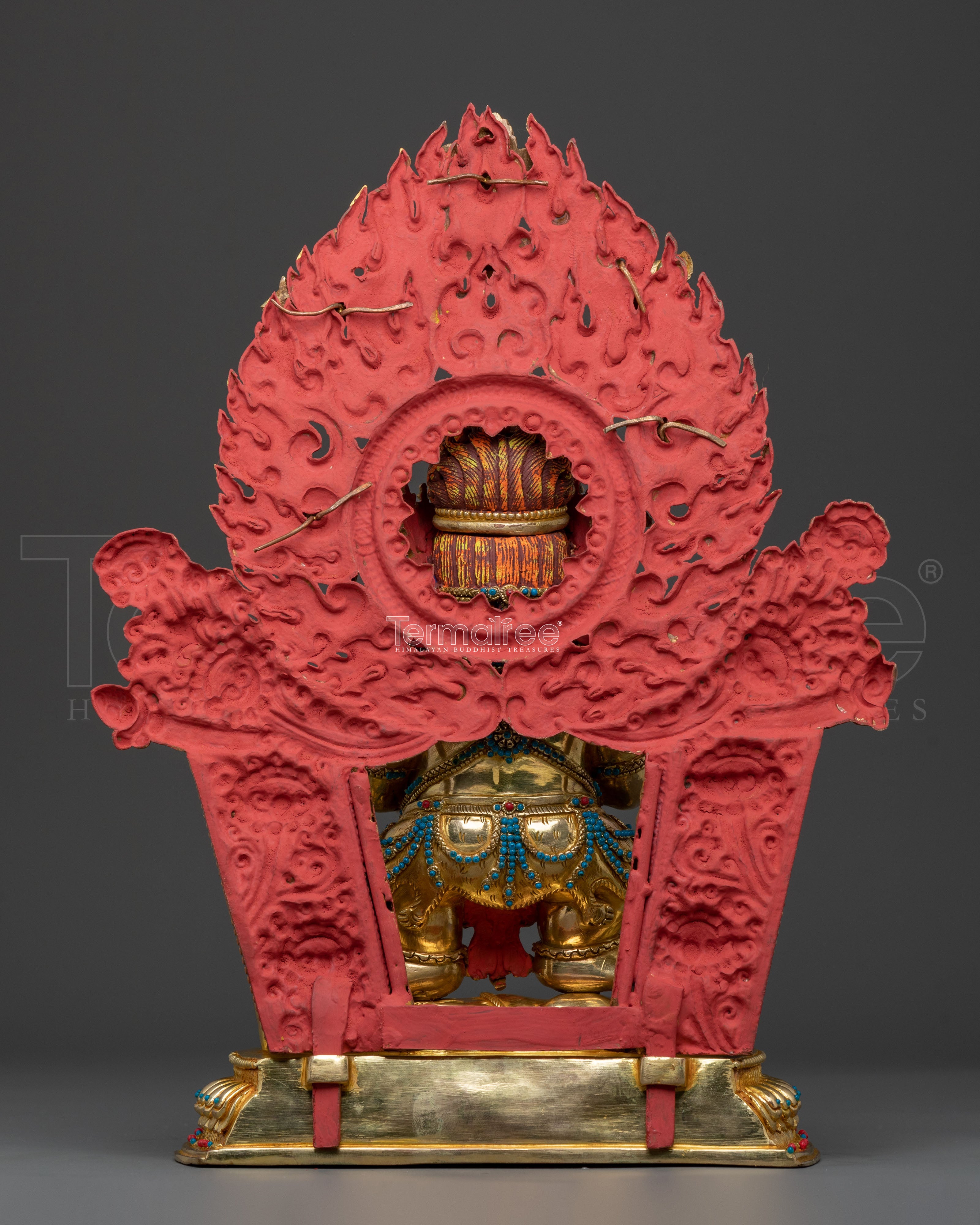 Buddhist Shakya Mahakala Statue | 24K Gold Gilded