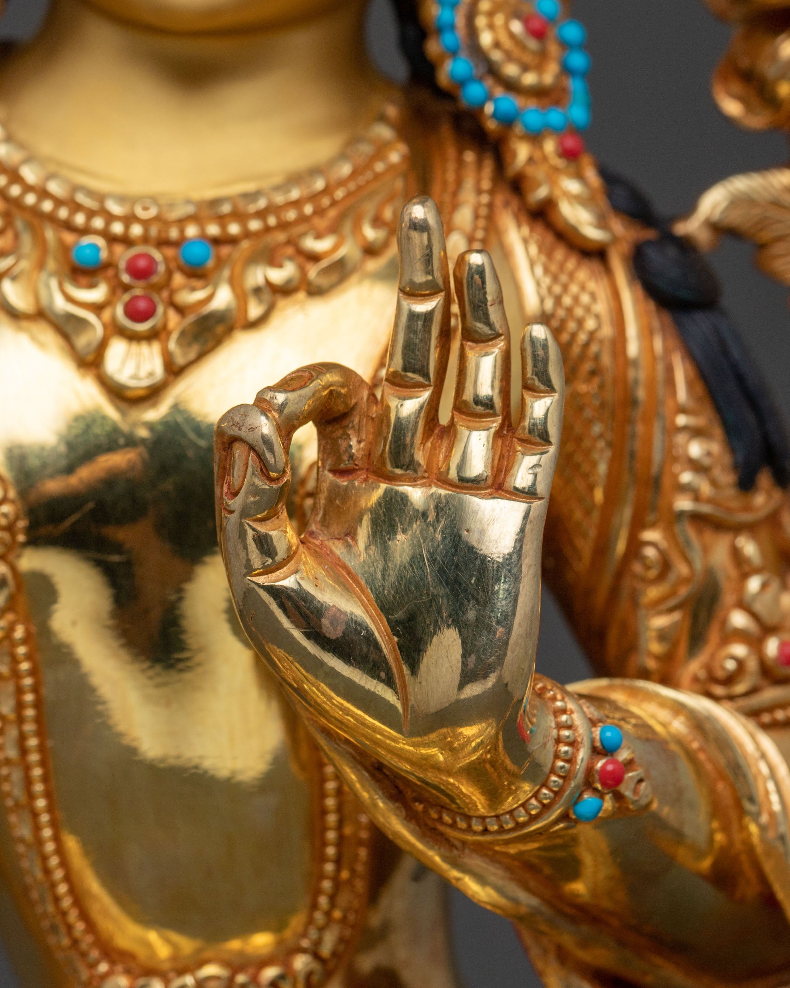 Sacred Manjushri Statue for Meditation | Buddhist Altar Sculpture