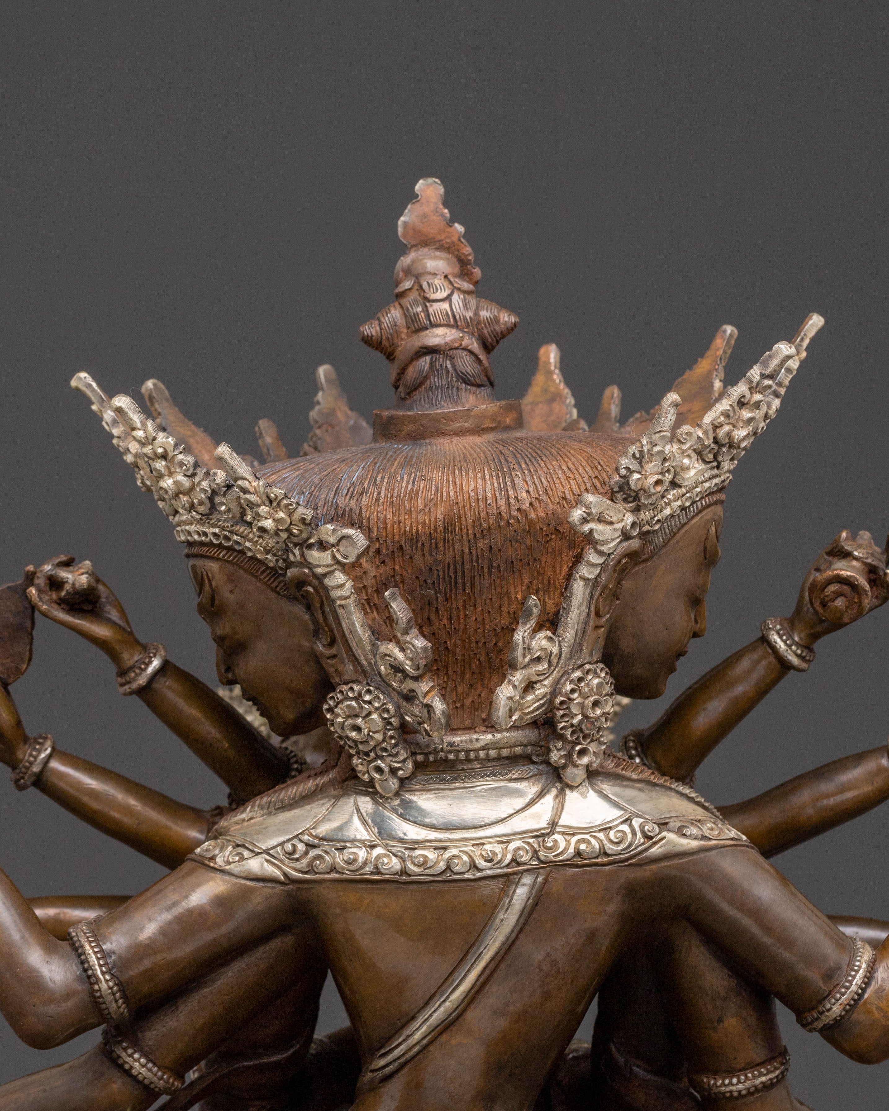 Guhyasamaja Sacred Statue – Oxidized Copper Masterpiece
