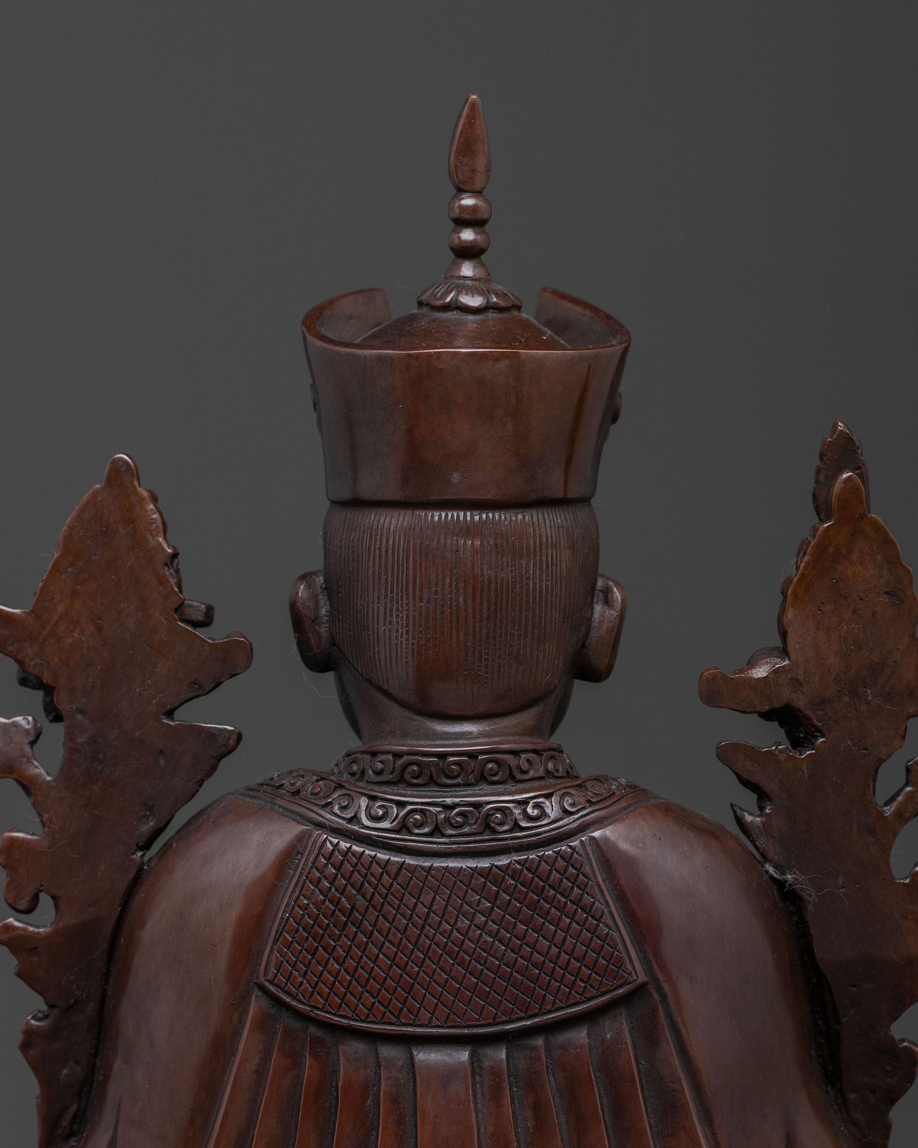 16th Karmapa Meditation Oxidized Copper Statue | Meditation Altar