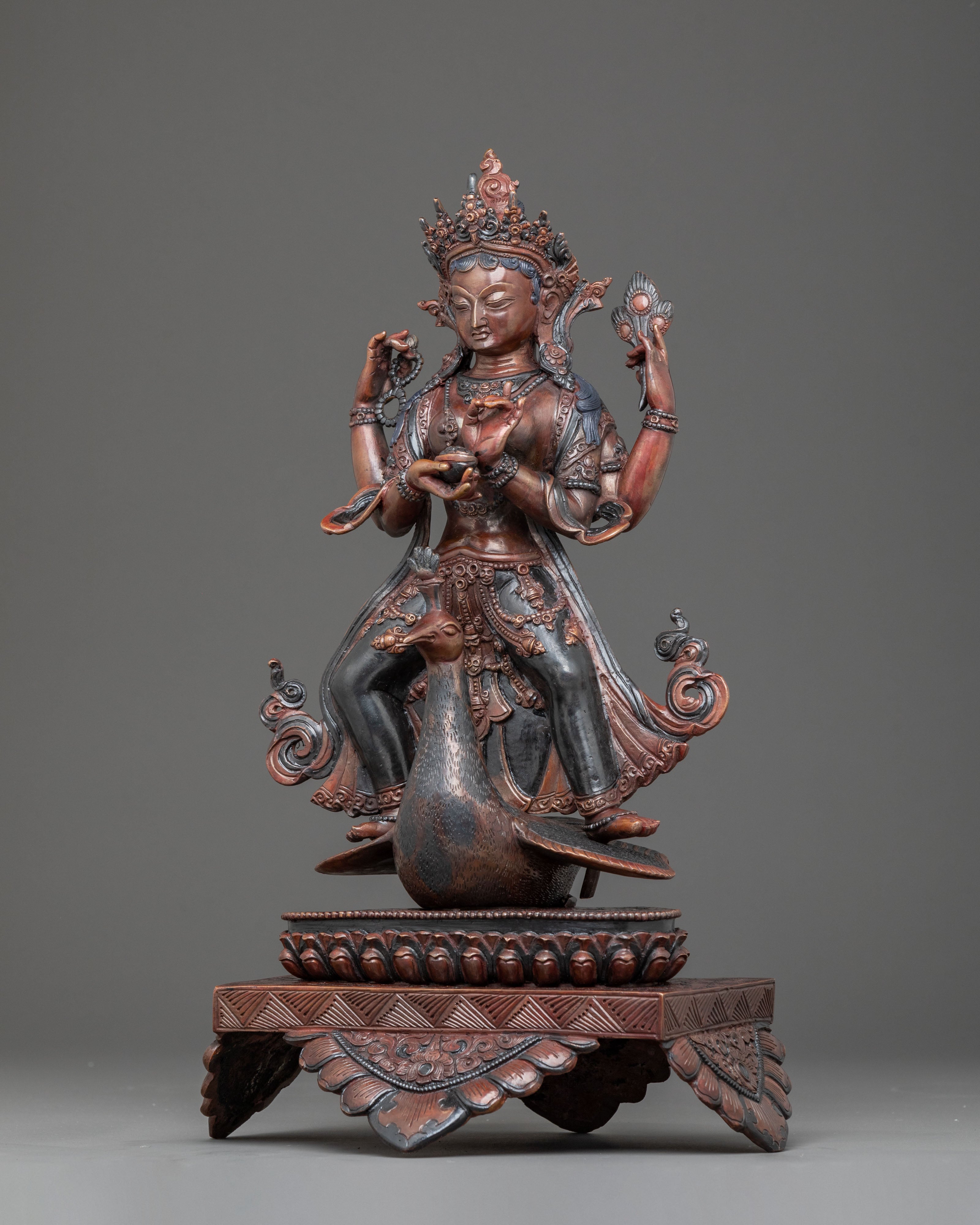 Handcrafted Balkumari Statue | Nepali Sculpture for Protection
