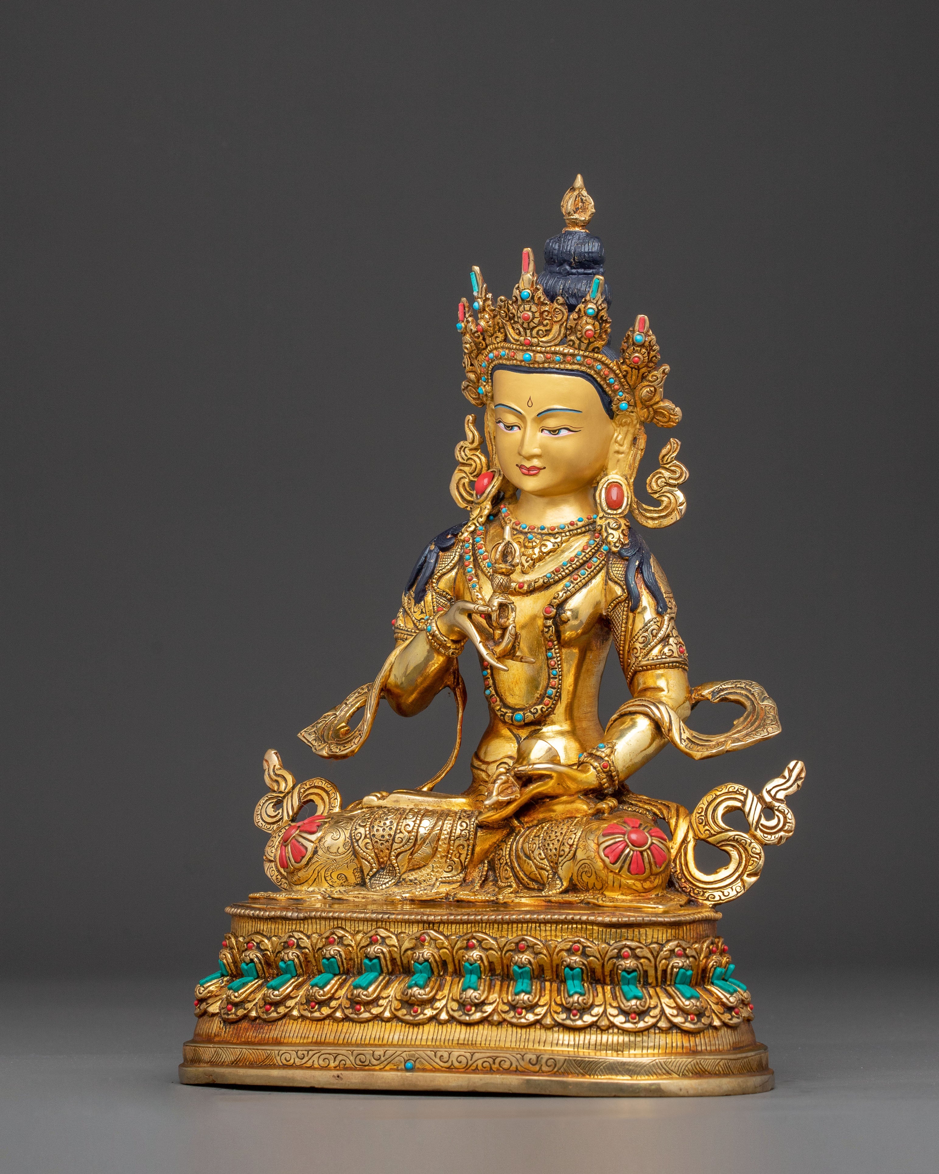 Vajrasattva Sacred Golden Statue | Bodhisattva of Purification