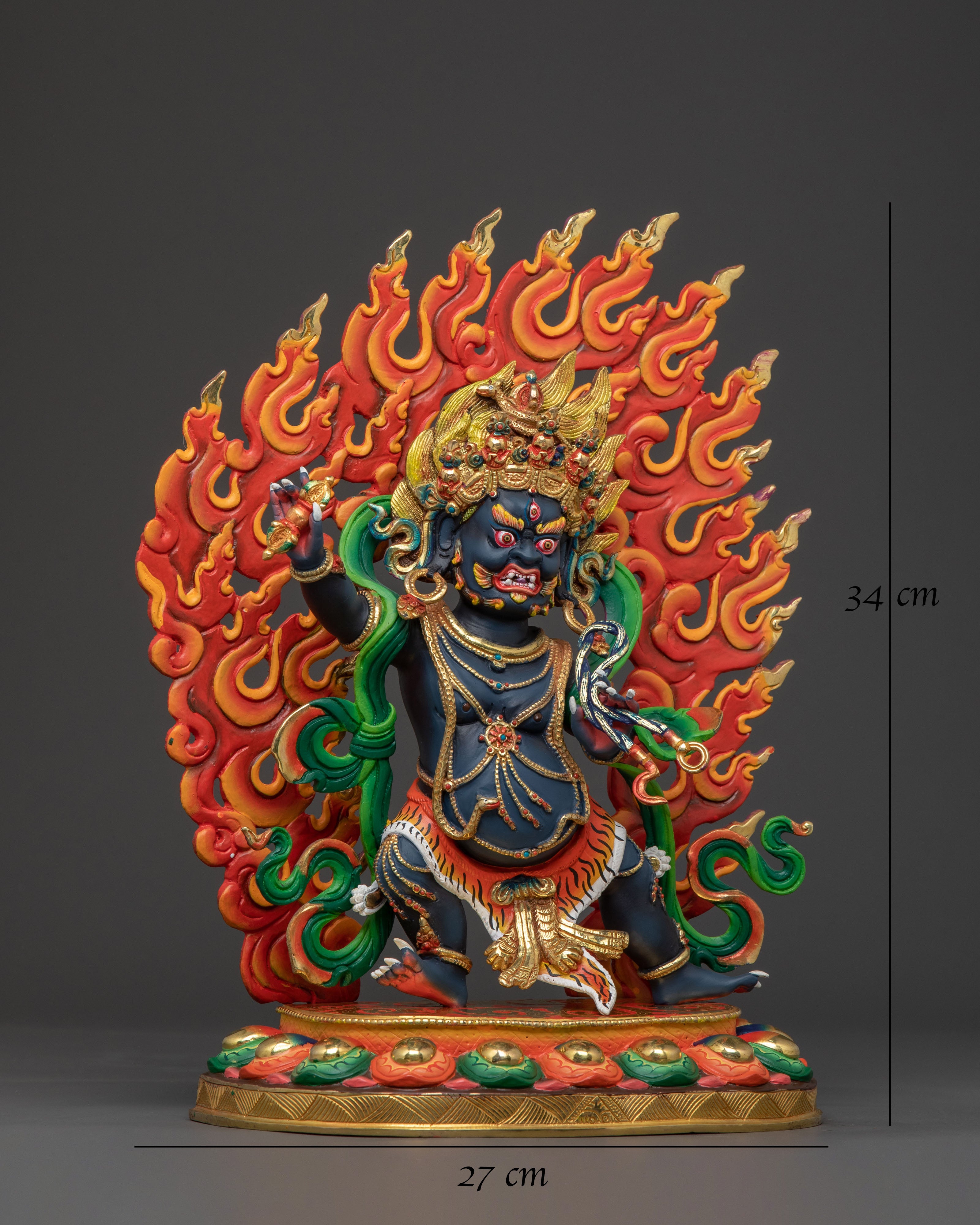 Vajrapani Acrylic Painted Statue | Wrathful Guardian