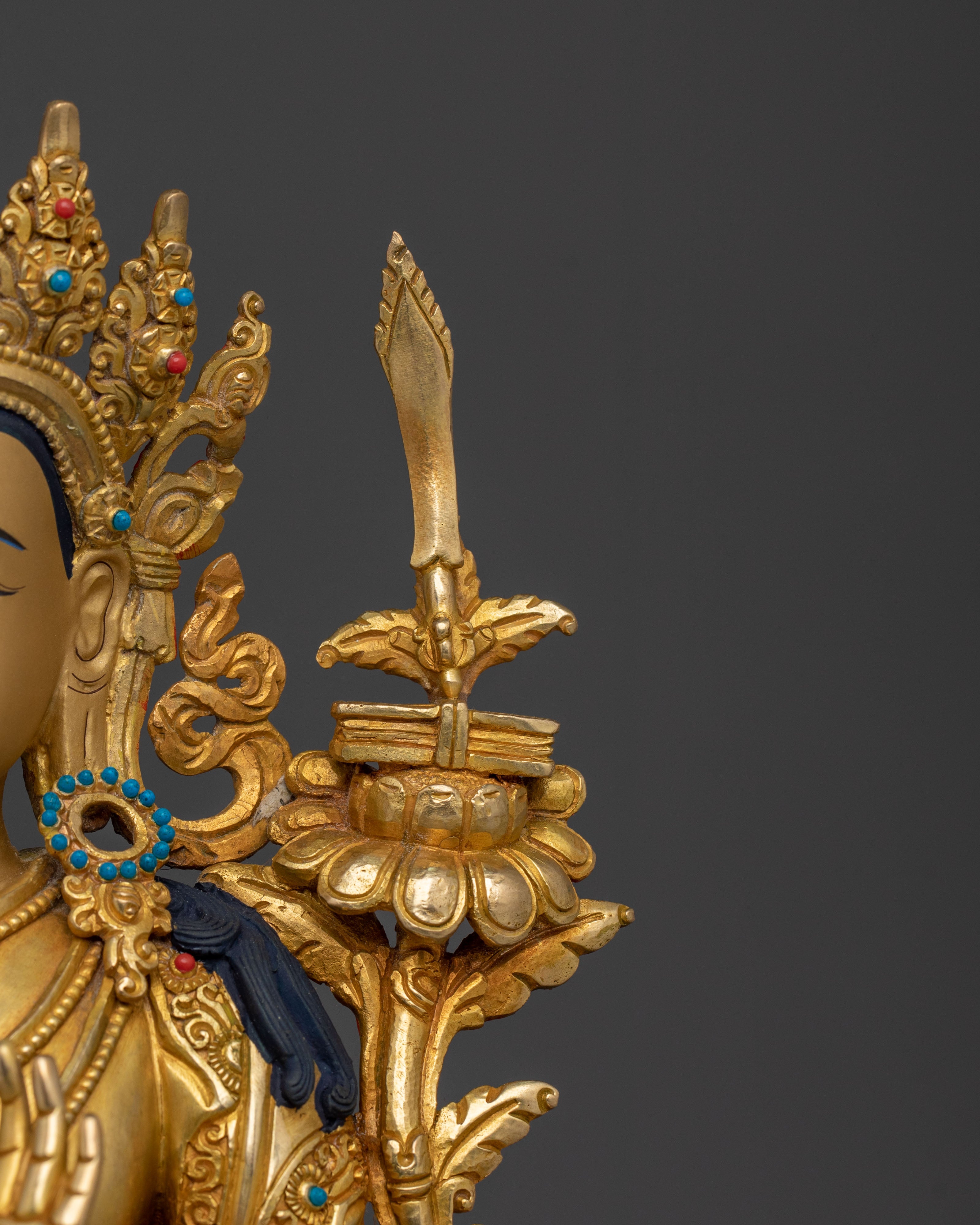 White Tara Tibetan Sculpture | Goddess of Compassion and Longevity