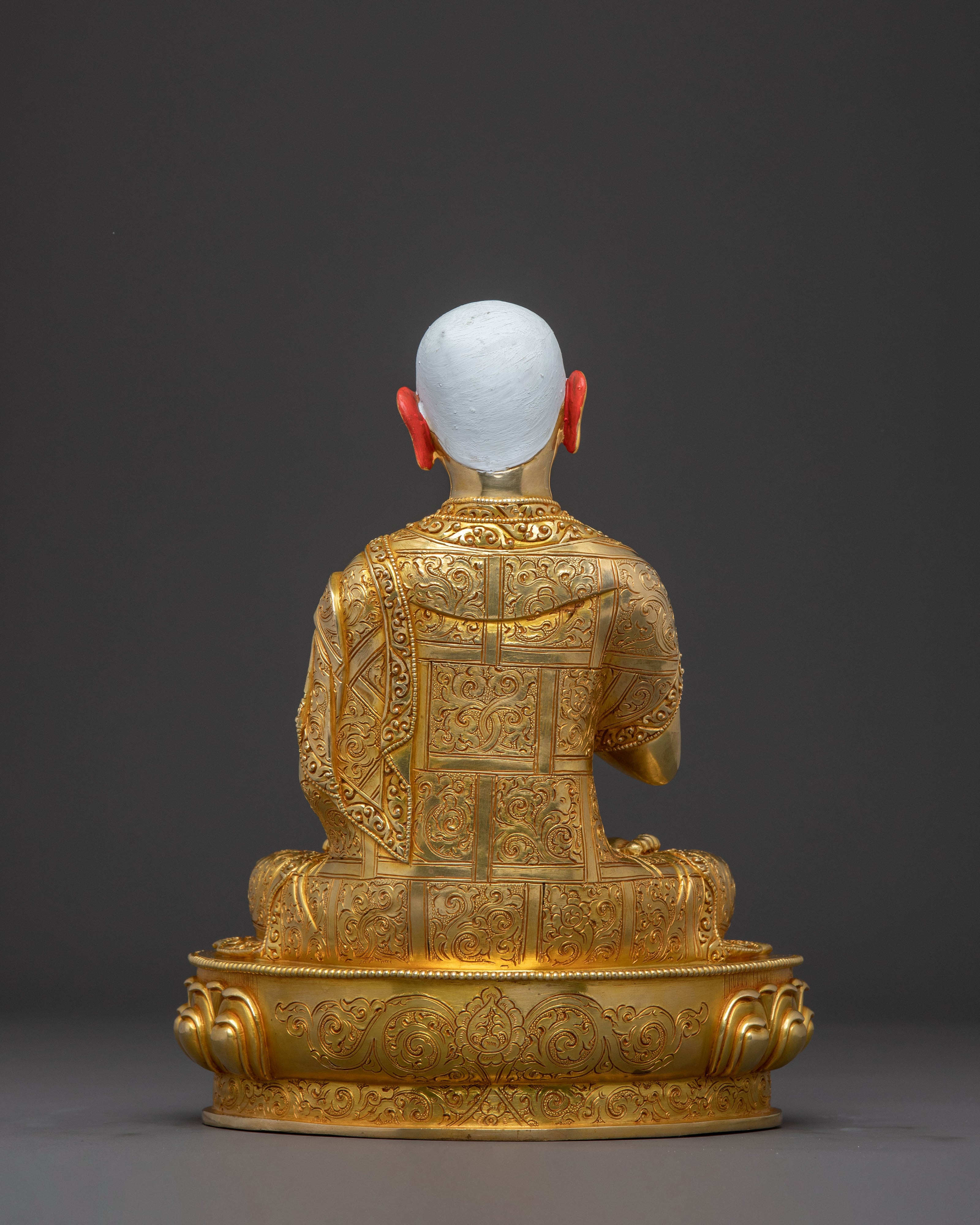 Master Je Tsongkhapa with Disciples Statue Set | Gilded Copper Artistry
