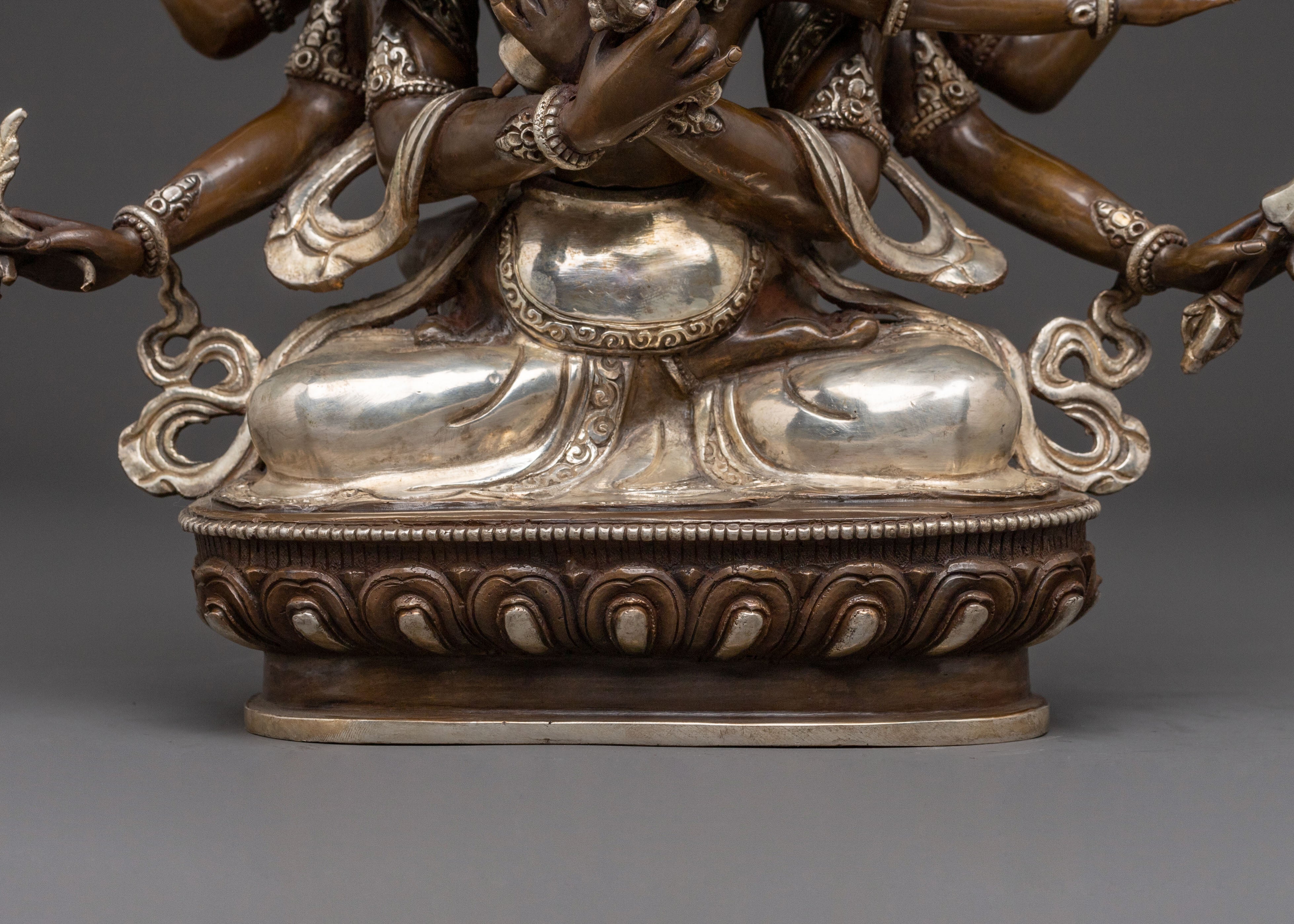 Guhyasamaja Sacred Statue – Oxidized Copper Masterpiece