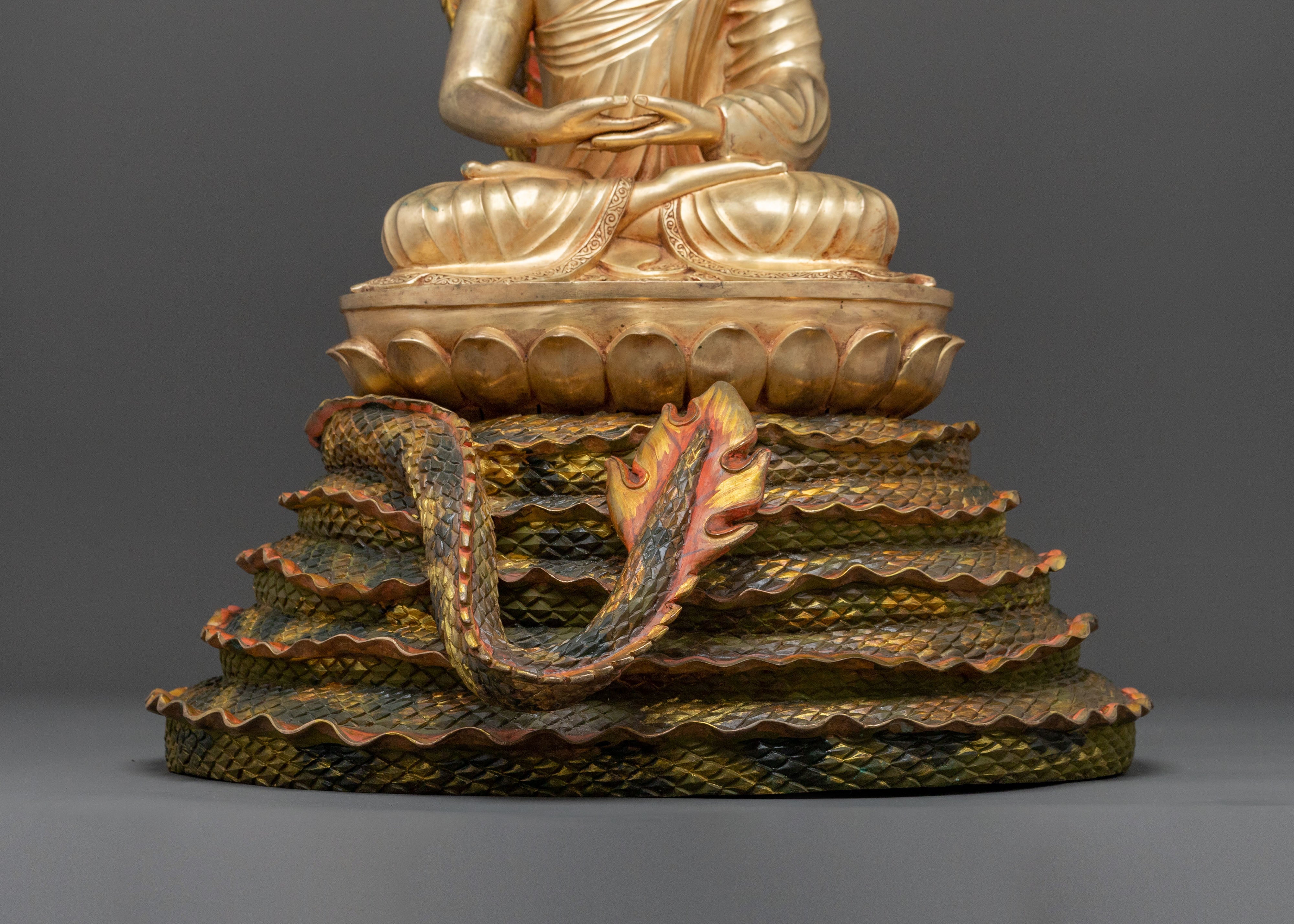 Buddhist Philosopher Naagarjuna Statue | Sacred Altar Sculpture