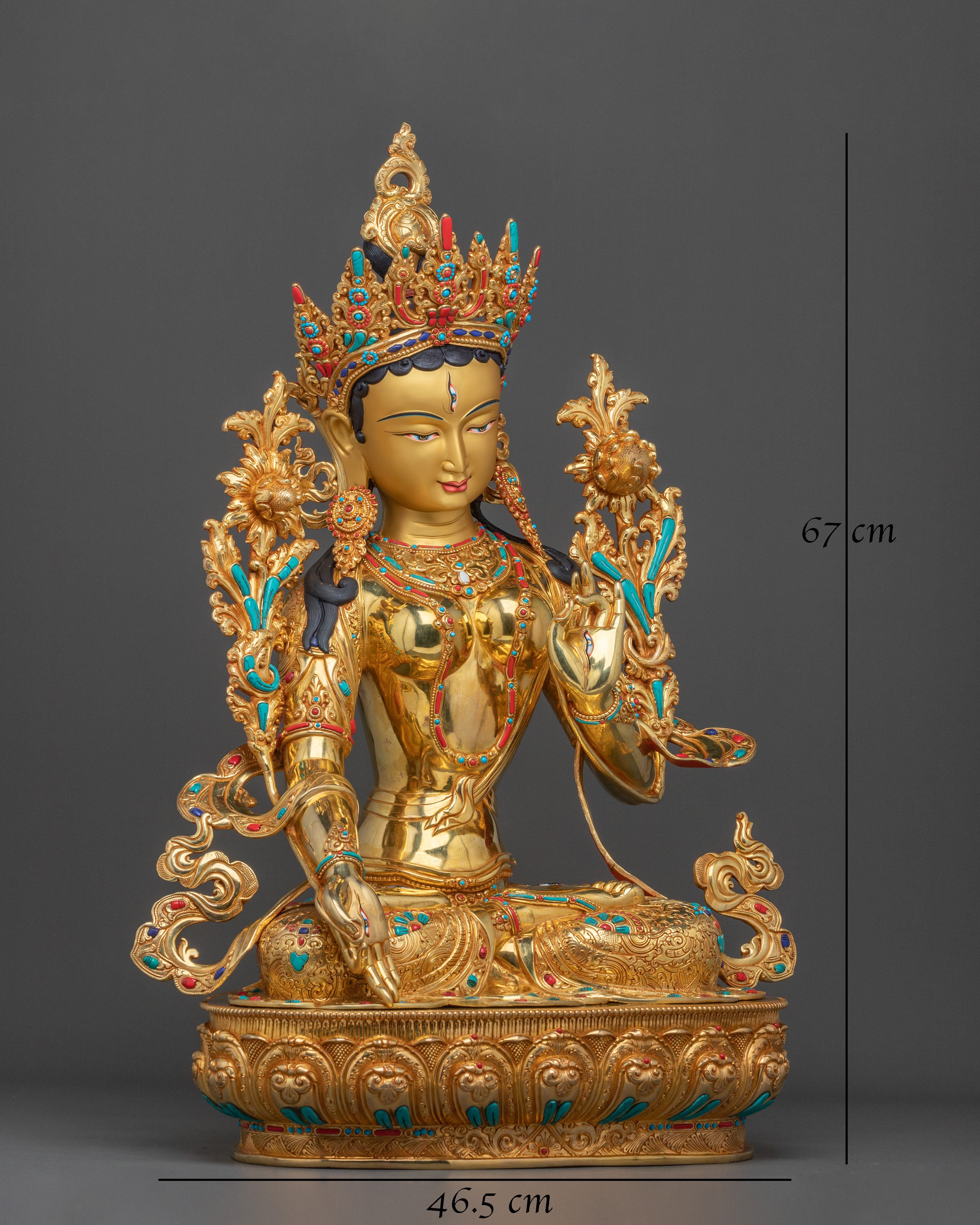 Radiant Sapta Locana Tara Statue | Buddhist Home Decor