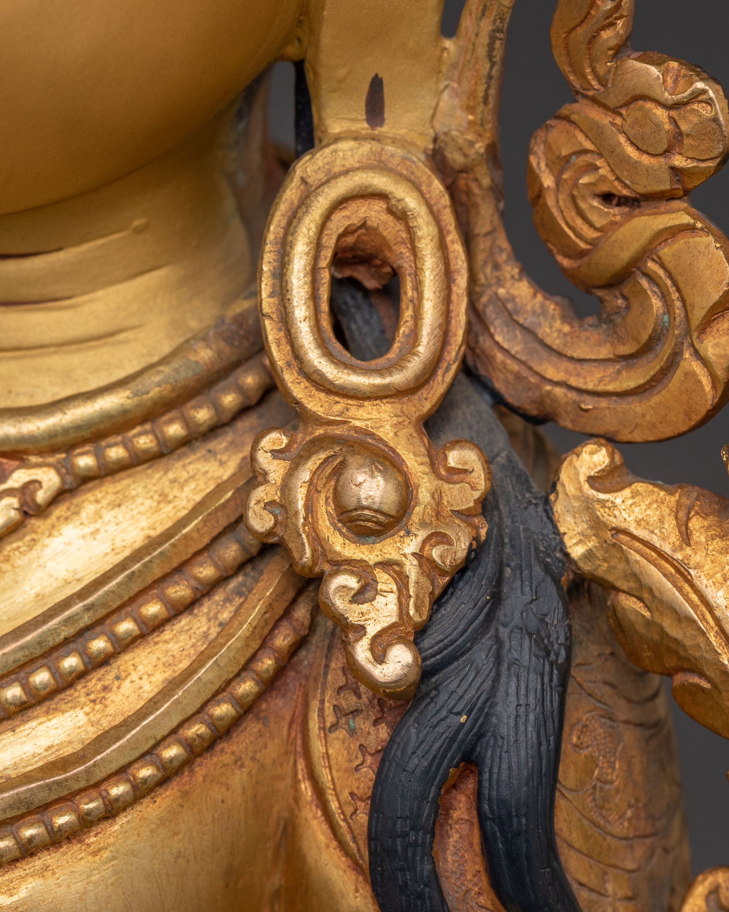 Golden Green Tara Peace Statue | Spiritual Home Decor