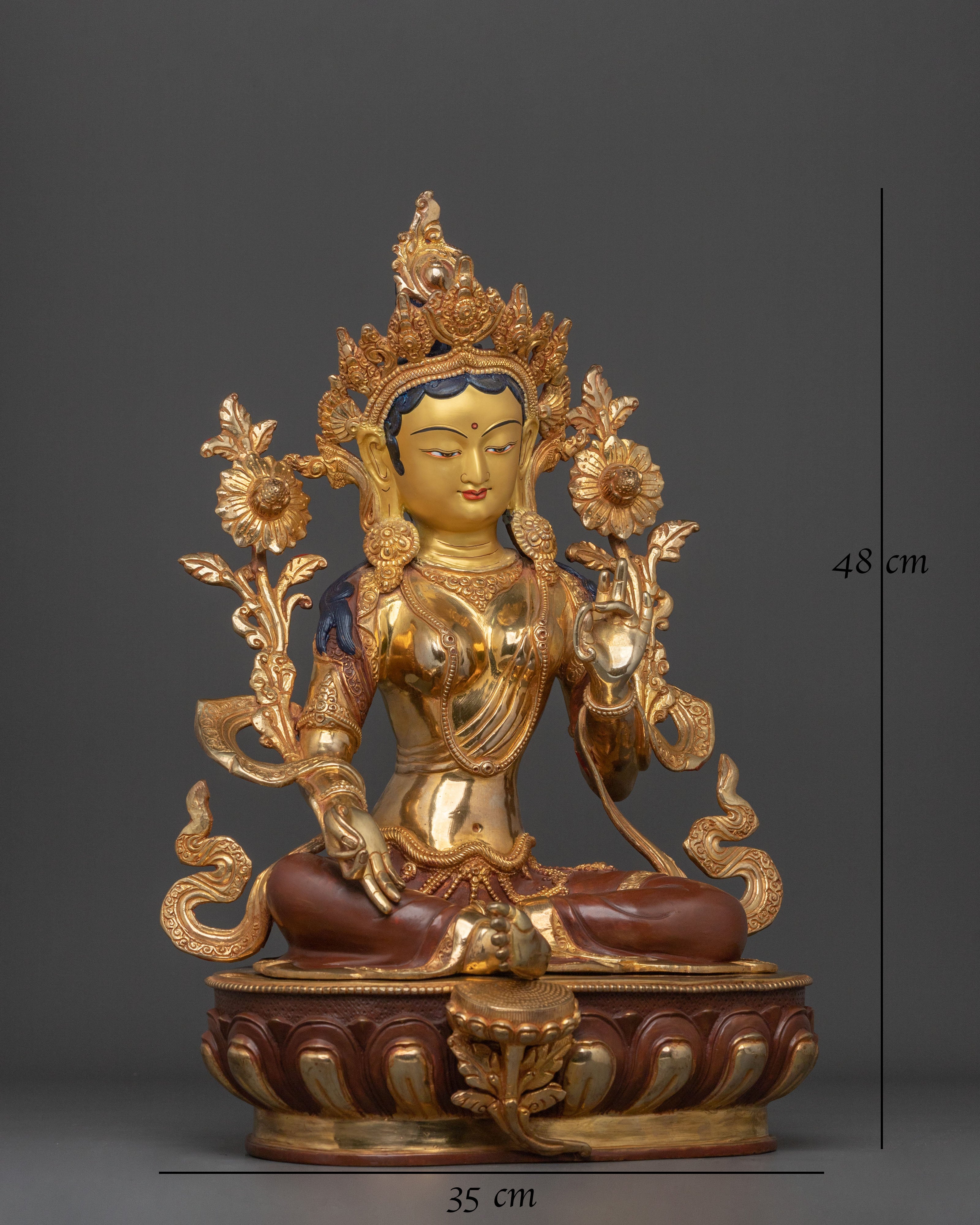 Green Tara Sacred Shrine Figure | Goddess of Compassion and Swift Protection