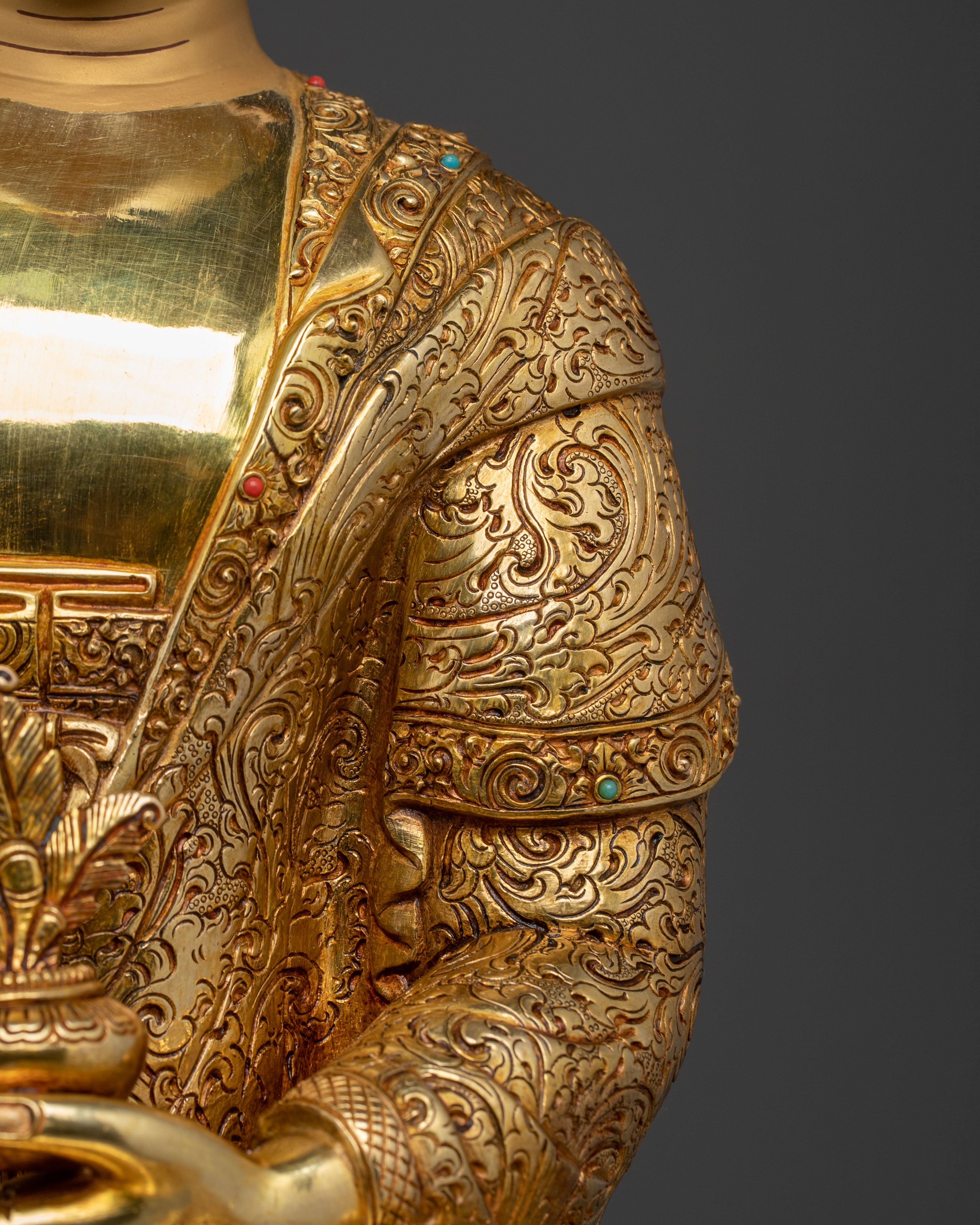 Medicine Buddha Golden Statue | Spiritual Healing