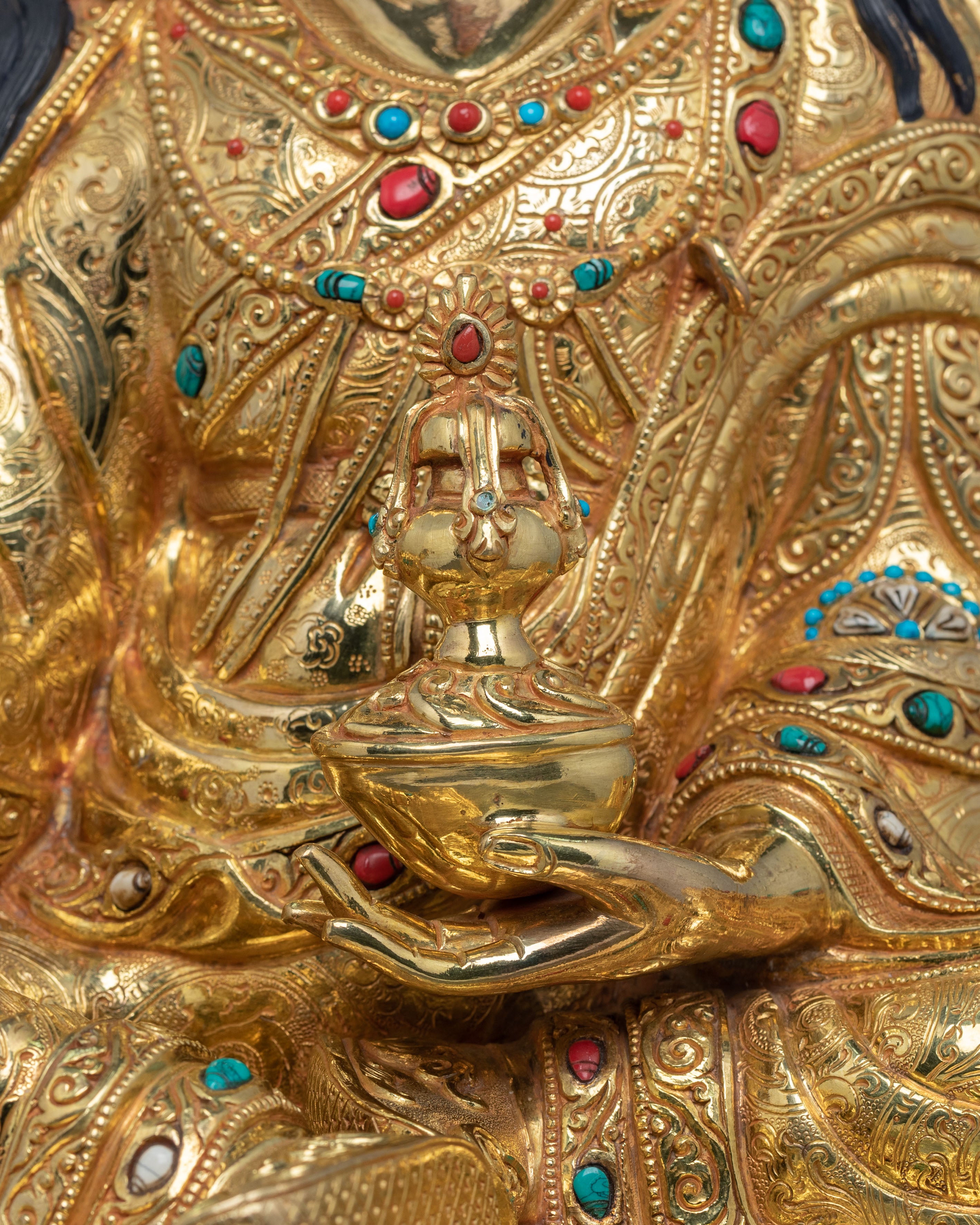 Padmasambhava Sacred Dharma Statue | Handcrafted Tibetan Buddhist Art