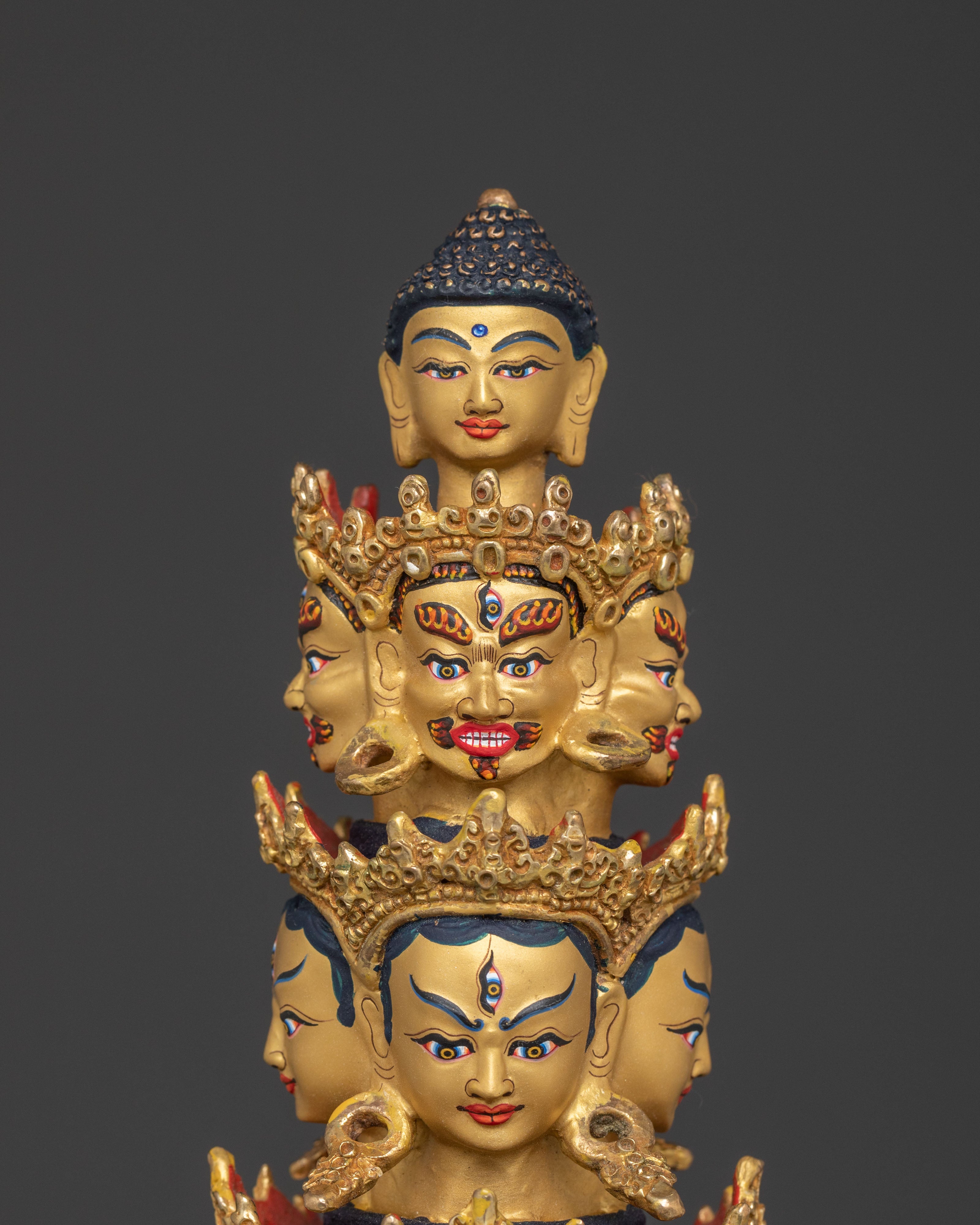 1000 Armed Dukar Golden Statue | 24K Gold Gilded
