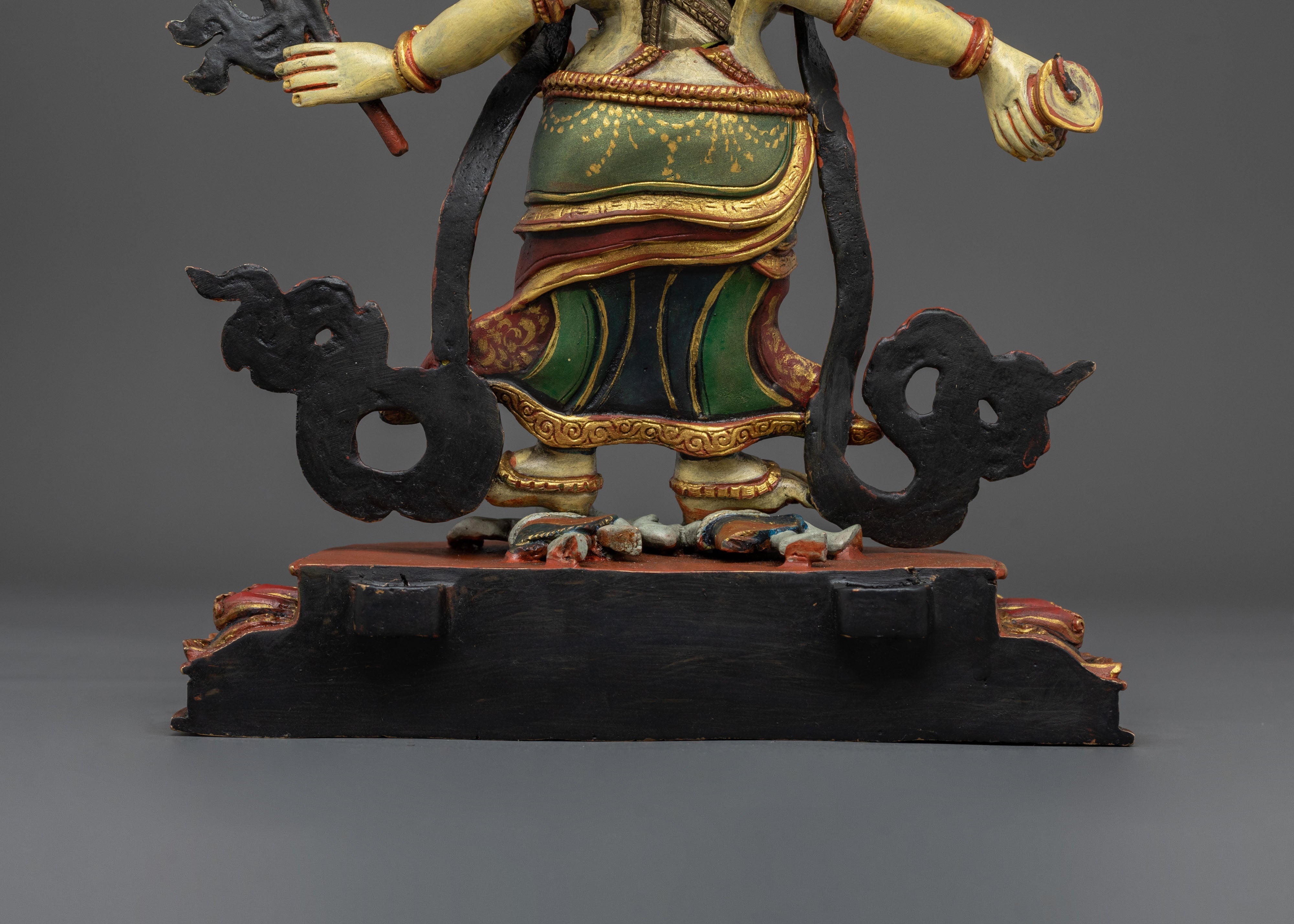 White Mahakala Statue | Fierce Buddhist Protector