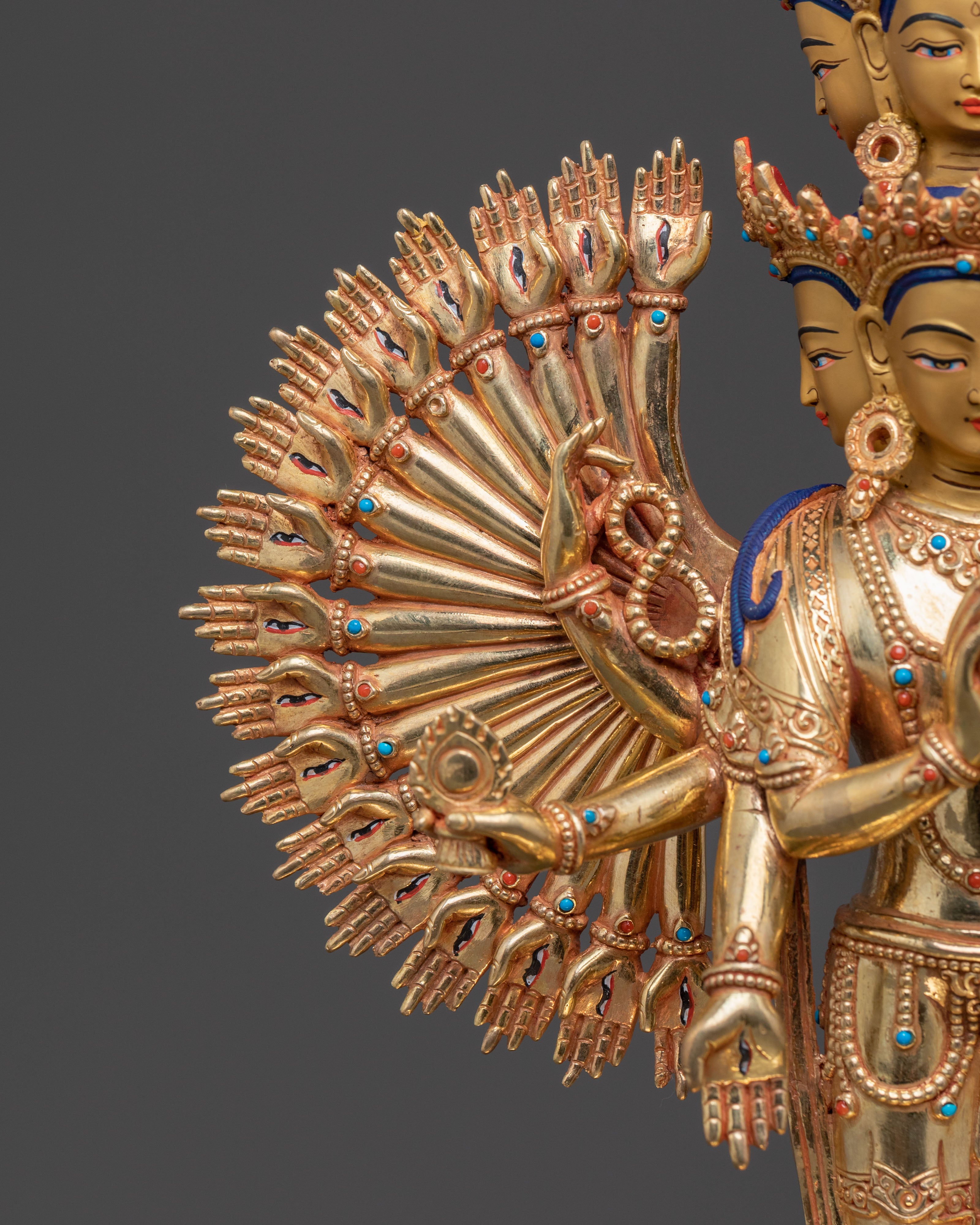 1000 Armed Chenrezig Figurine | Buddhist Icon