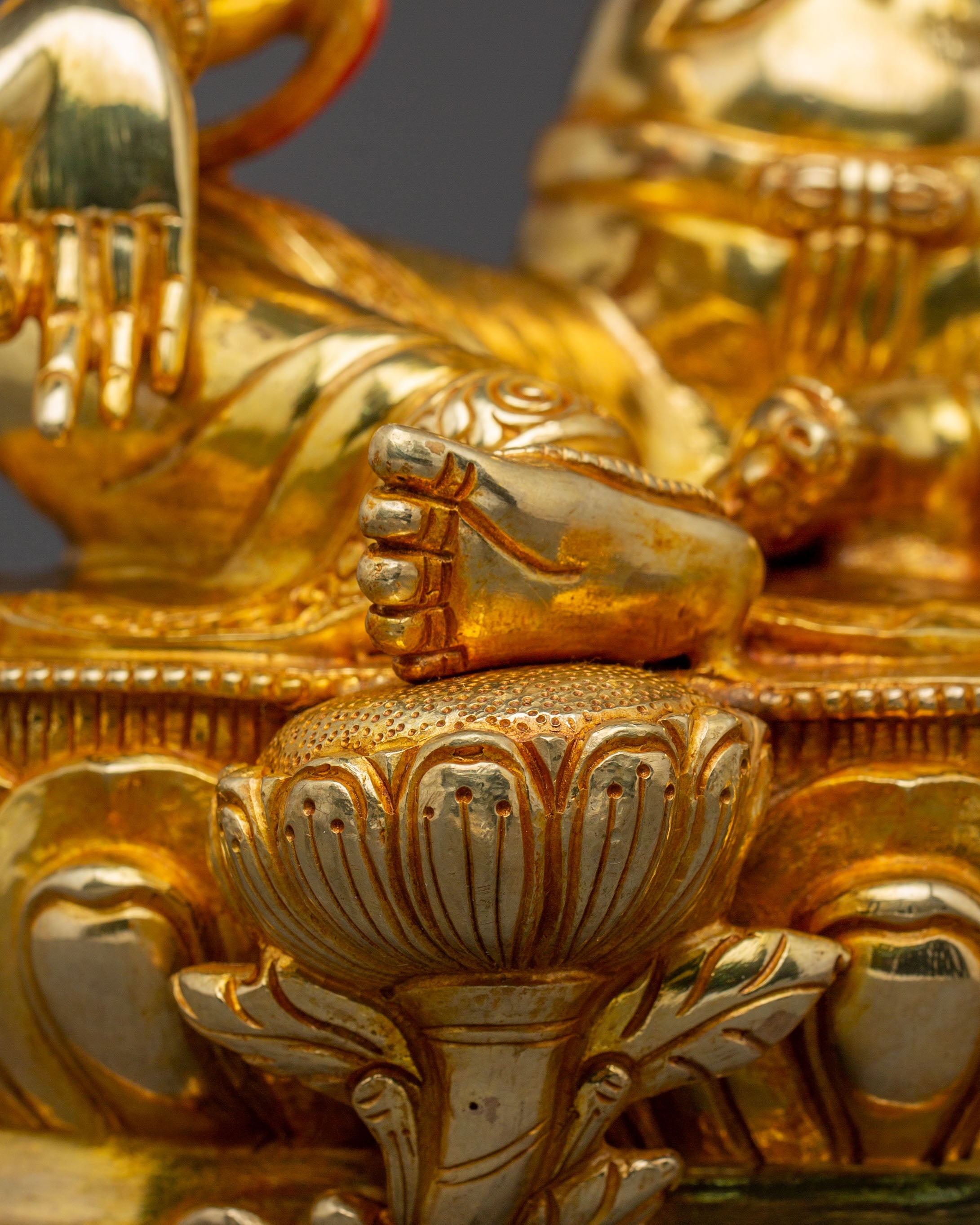 Green Tara Statue: Mother of Compassion - Radiant Gold Gilded