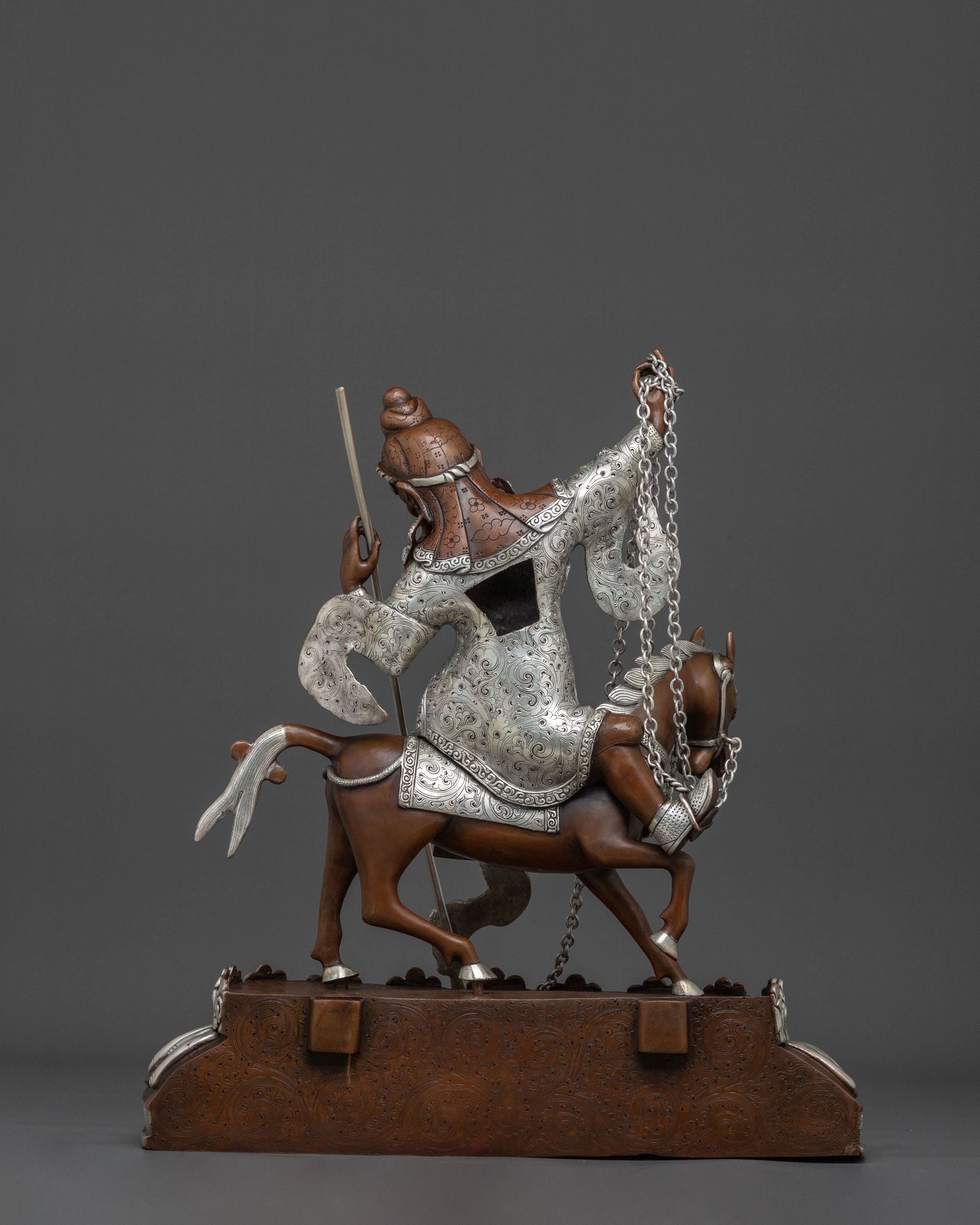 Chimar Sculpture: Handcrafted Silver-Plated Protector