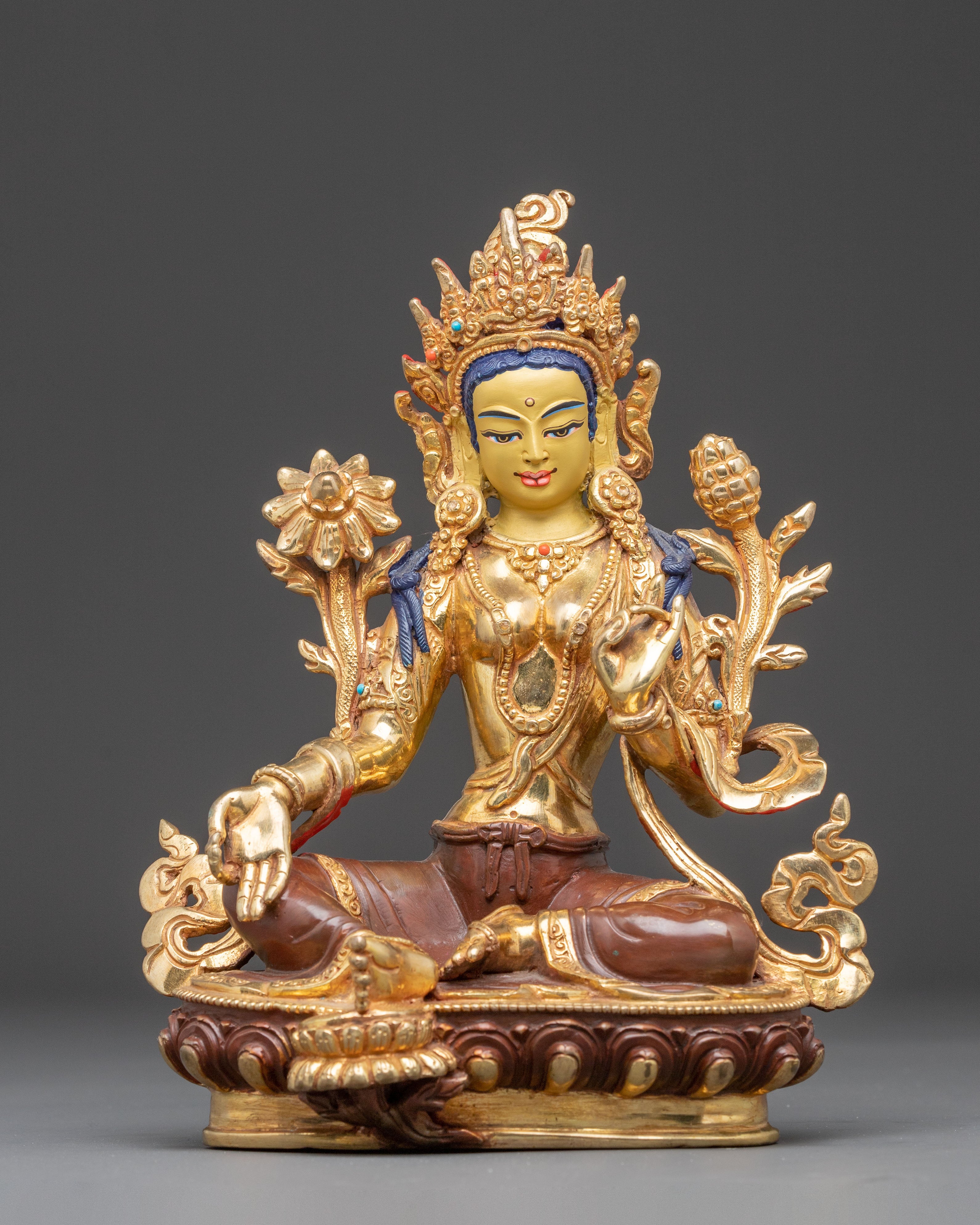 Handmade Sculpture of Mother Green Tara | Compassionate Protector