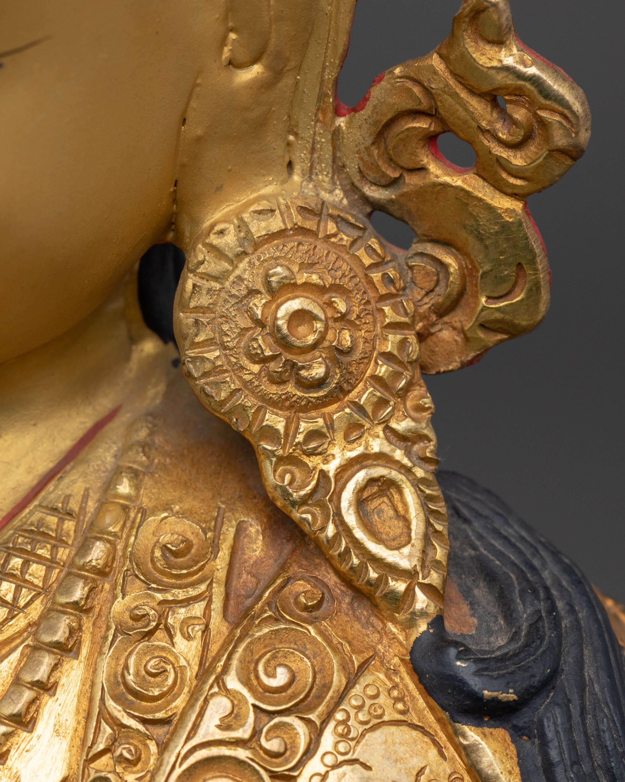 Guru Tsokye Dorje Dharma Teacher Statue | 24K Gold Gilded