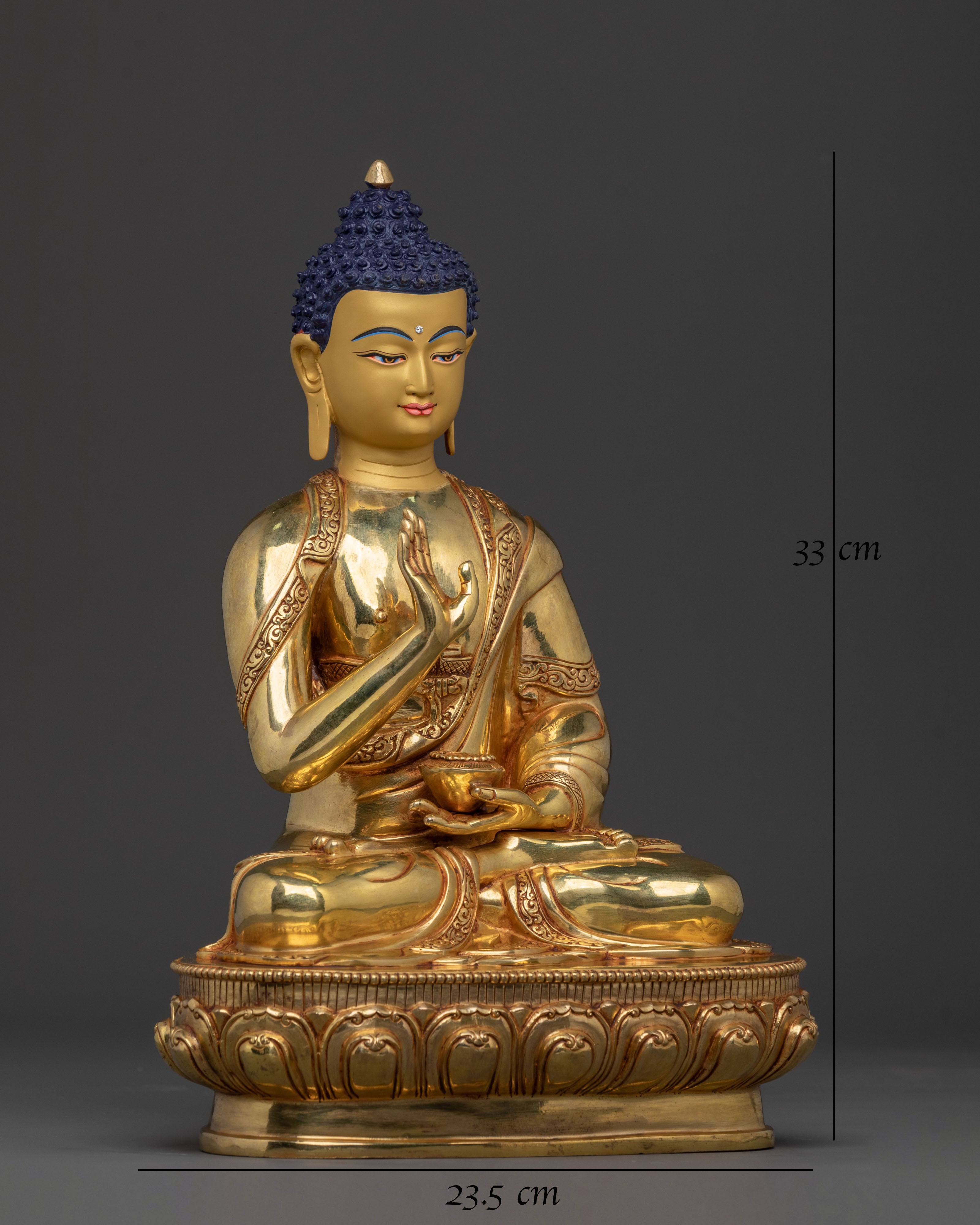 Handcrafted Amogasiddhi Statue: Spiritual Figurine
