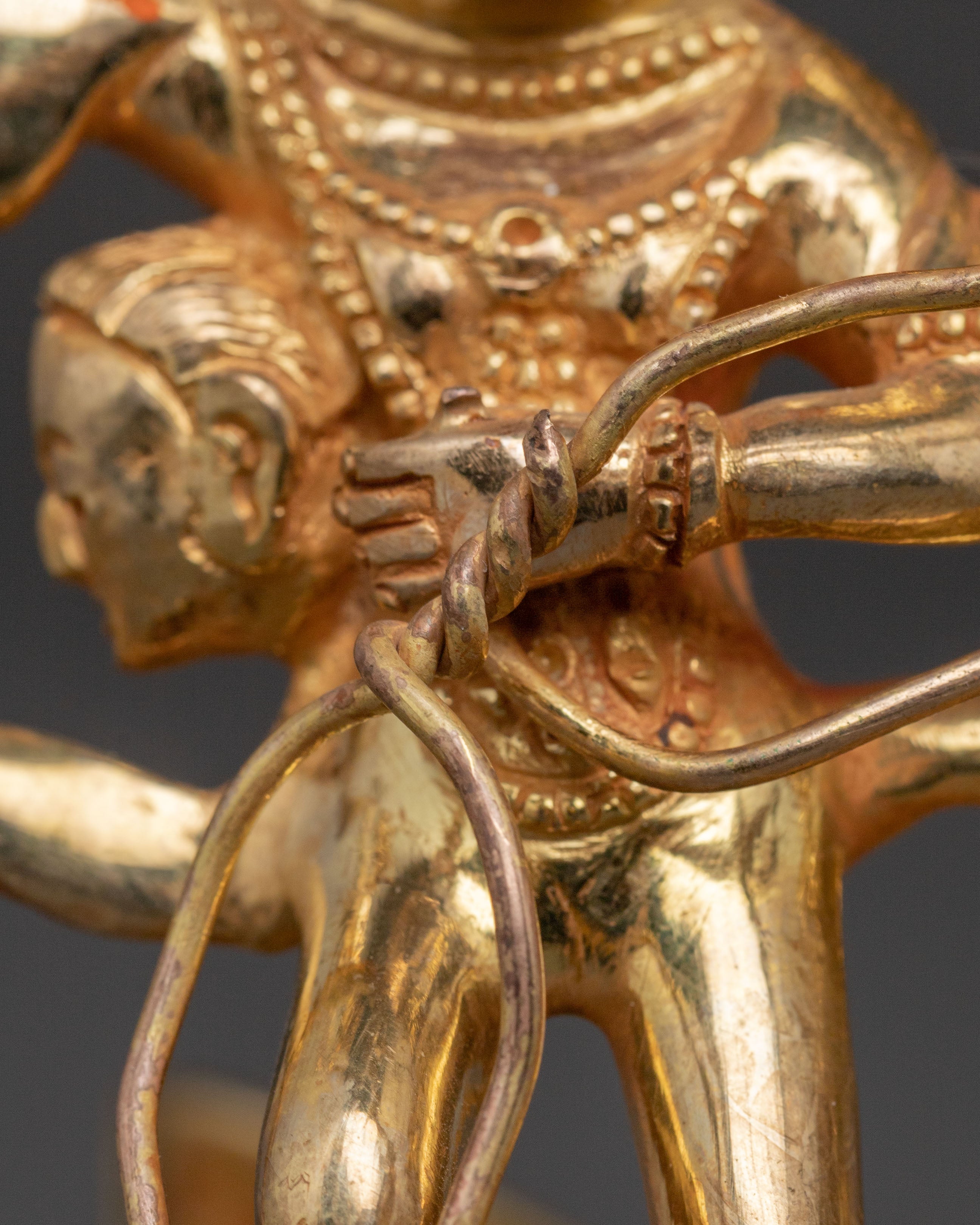 Palden Lhamo Wrathful Statue – Hand-Gilded Copper Art