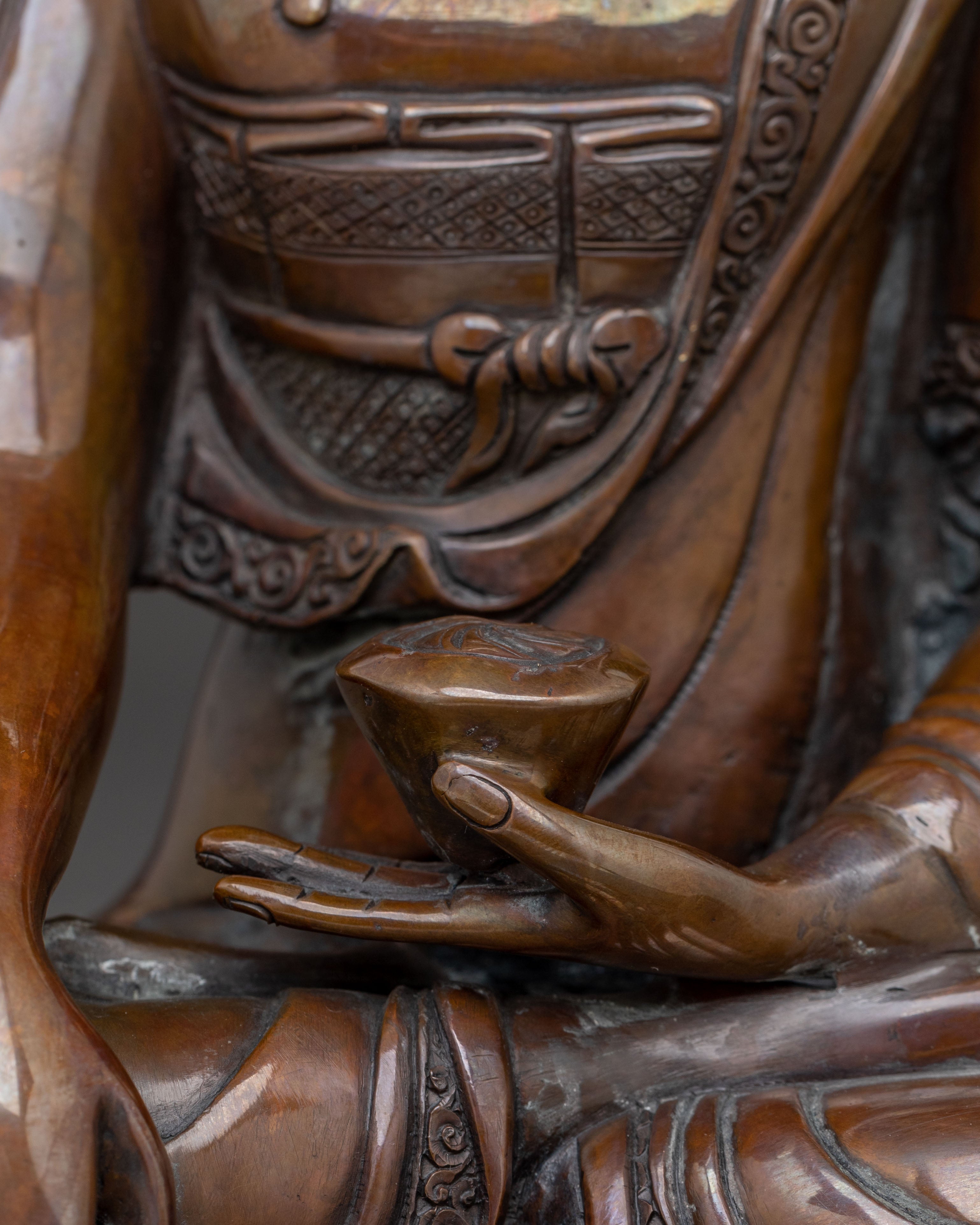 Shakyamuni Buddha Statue – Oxidized Copper Serenity