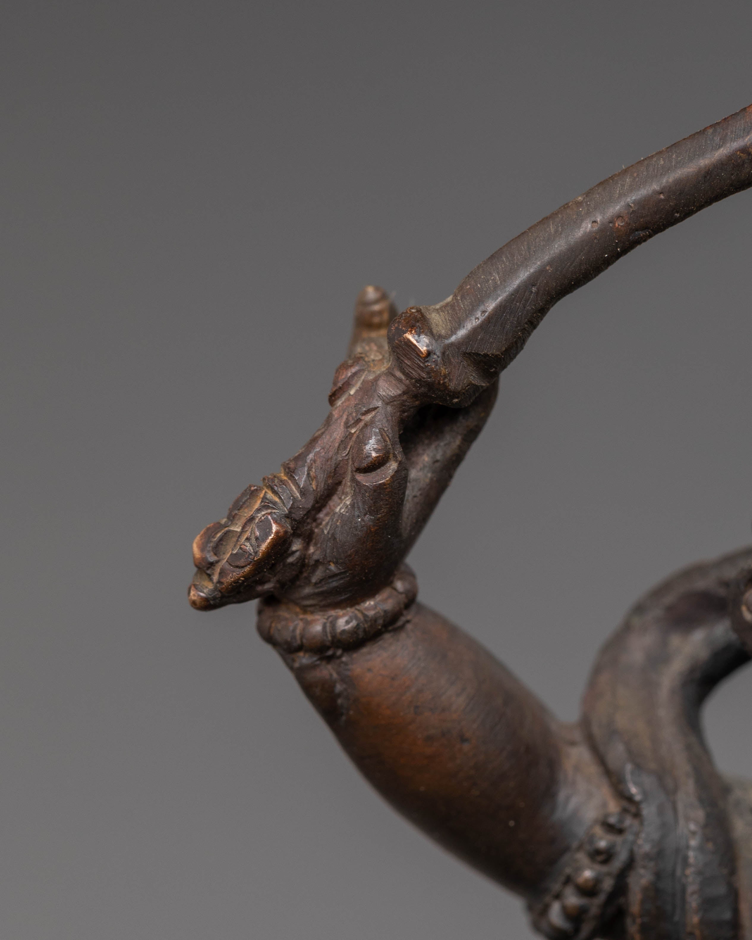 Handcrafted Black Manjushri Statue of Power and Wisdom | Meditation Altar Decor