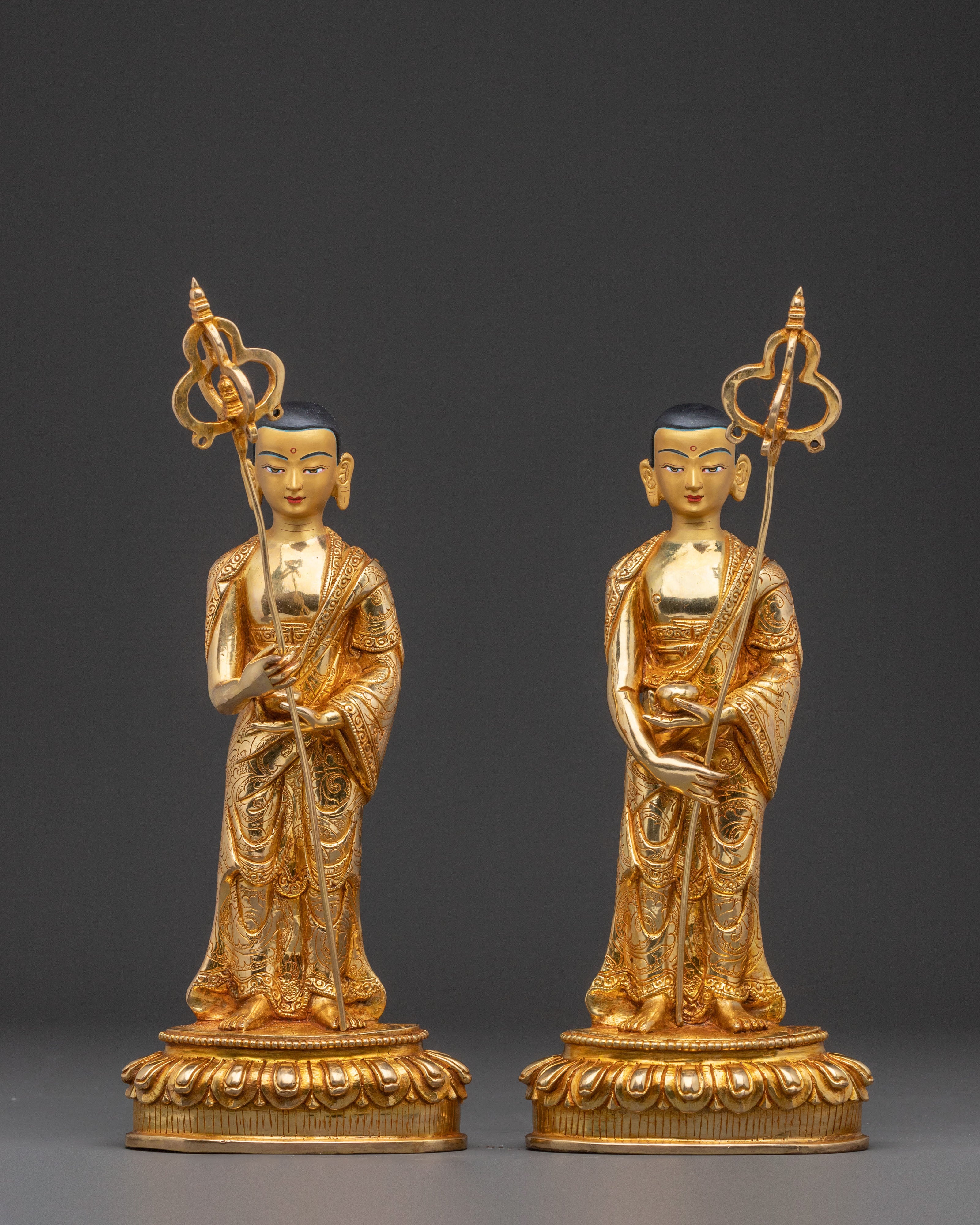 Shakyamuni Buddha Statue with Disciples - Enlightened One