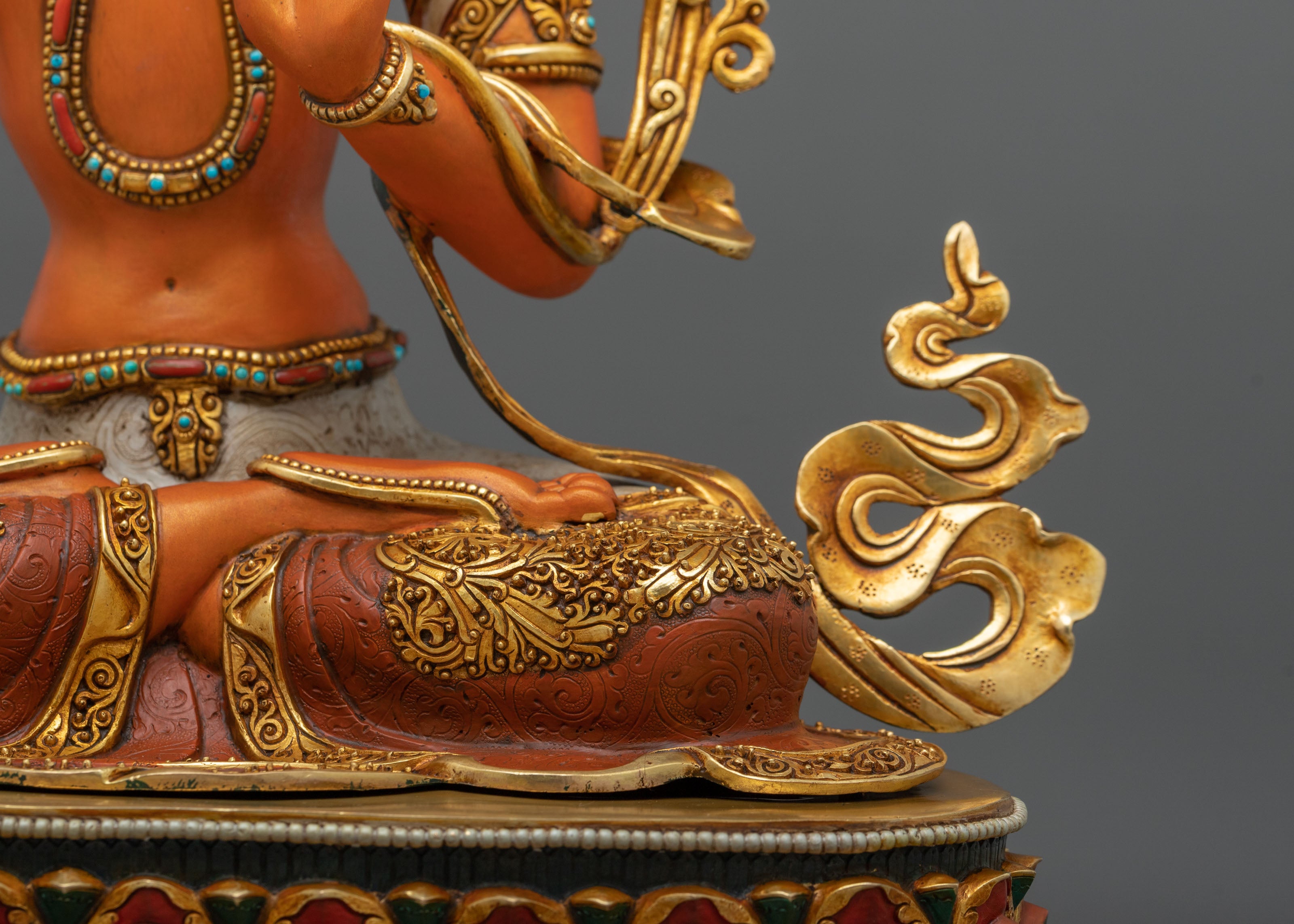 Manjushri Statue with 24K Gold Gilding | Made in Nepal