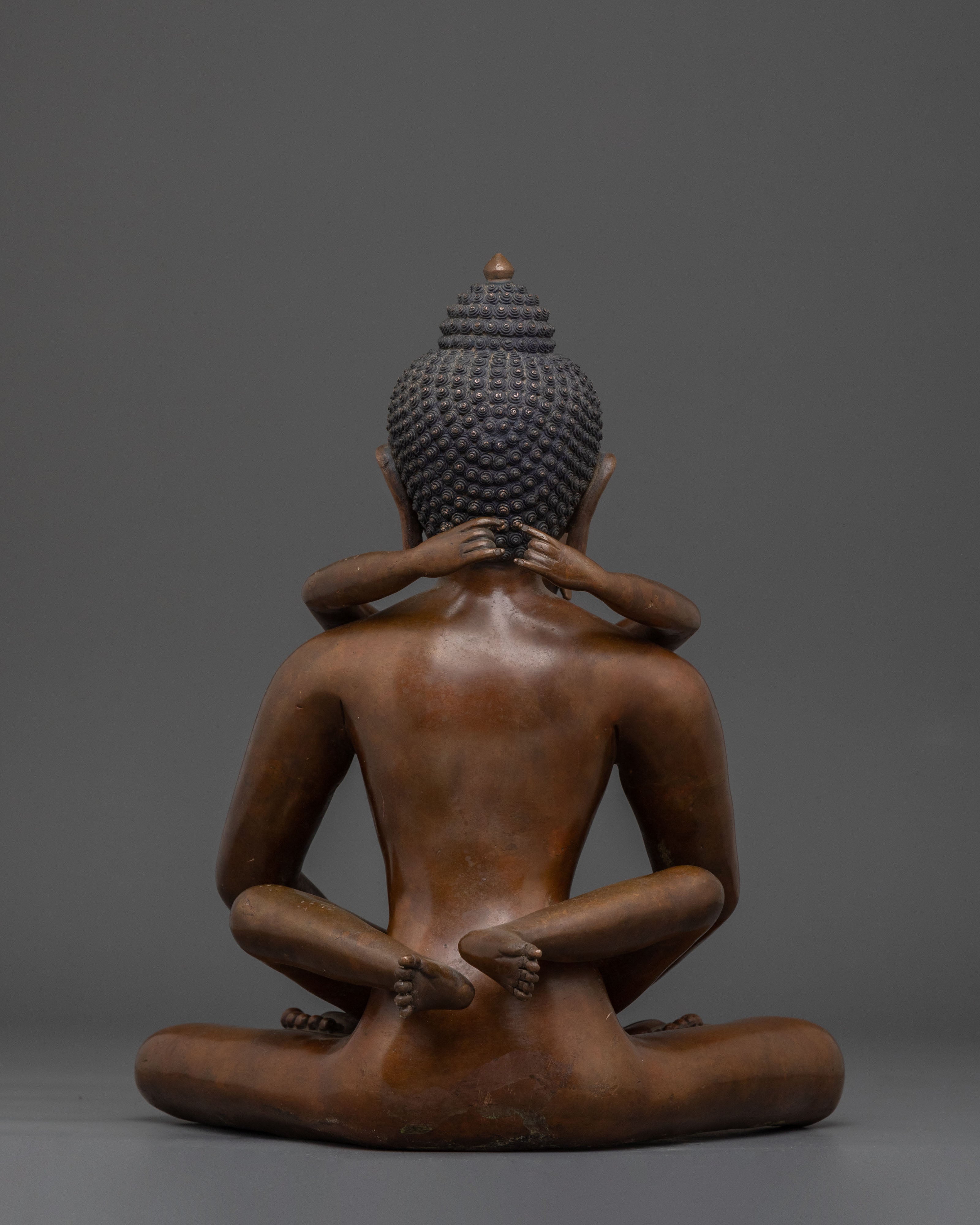 Samantabhadra Oxidized Sculpture with Consort | Altar Decor