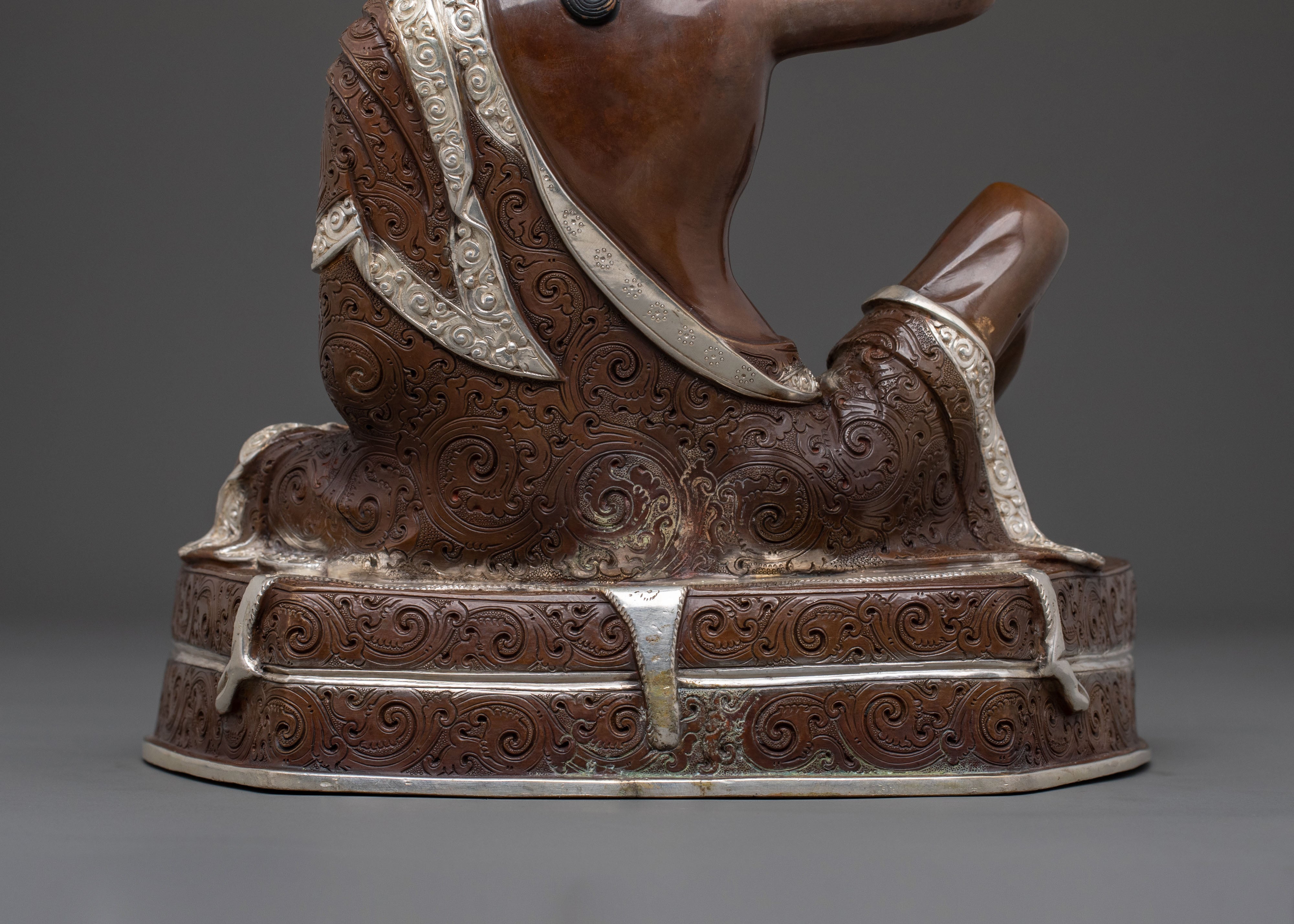 Divine Milarepa Sculpture | Oxidized Copper Body