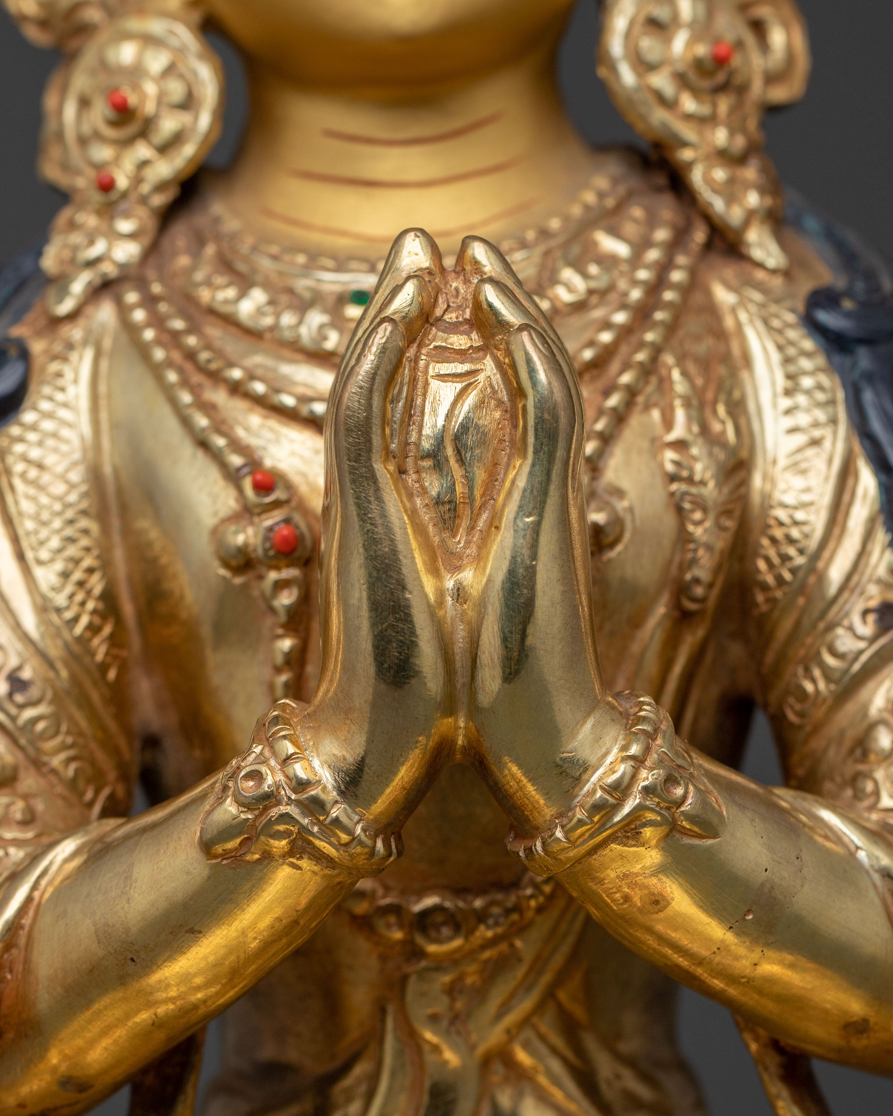 Handmade Chenrezig Statue: Compassion Bodhisattva